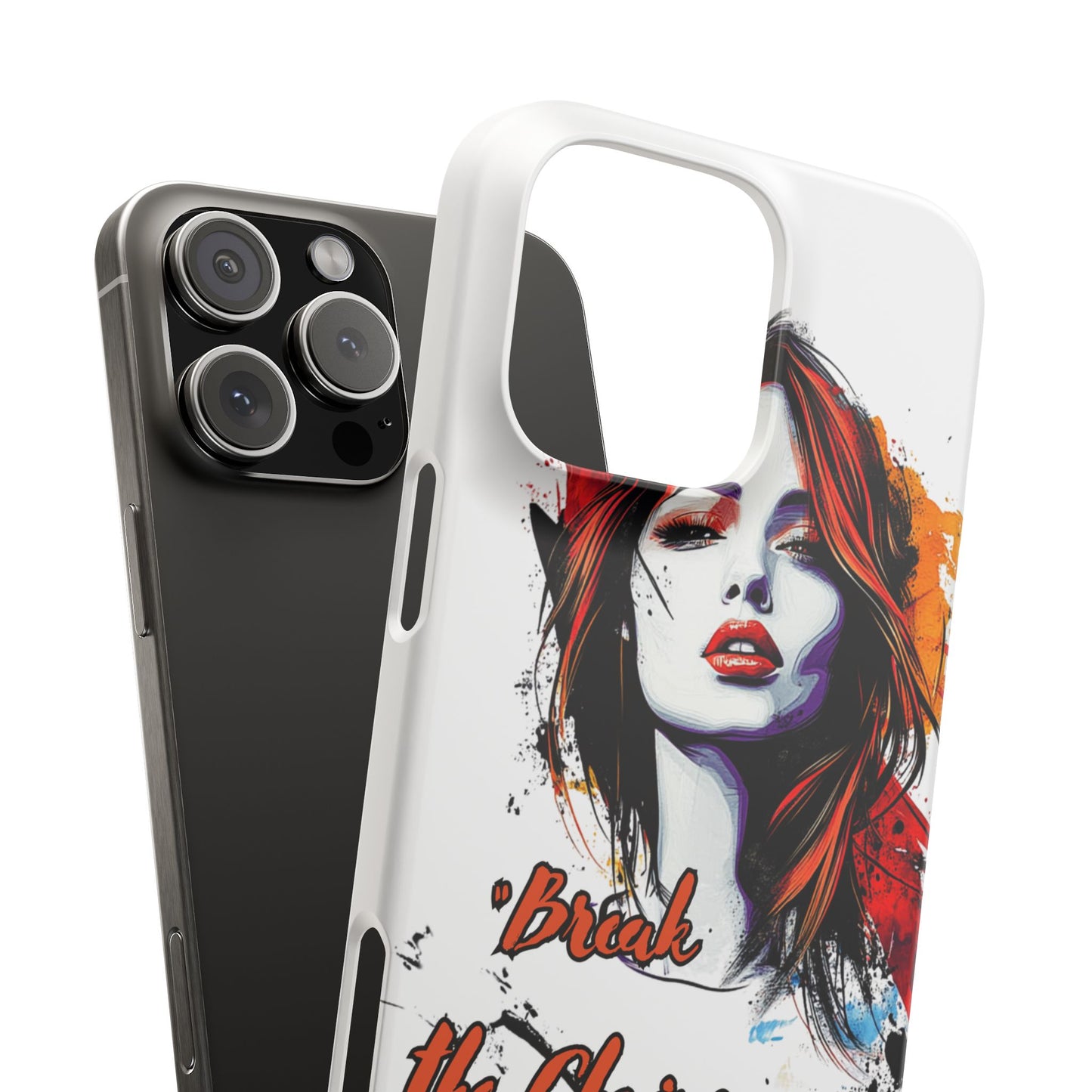 Empowering Art Snap Cases, Phone Cover, Break the Chains of Silence, Unique Gift, Inspirational Tech Accessories