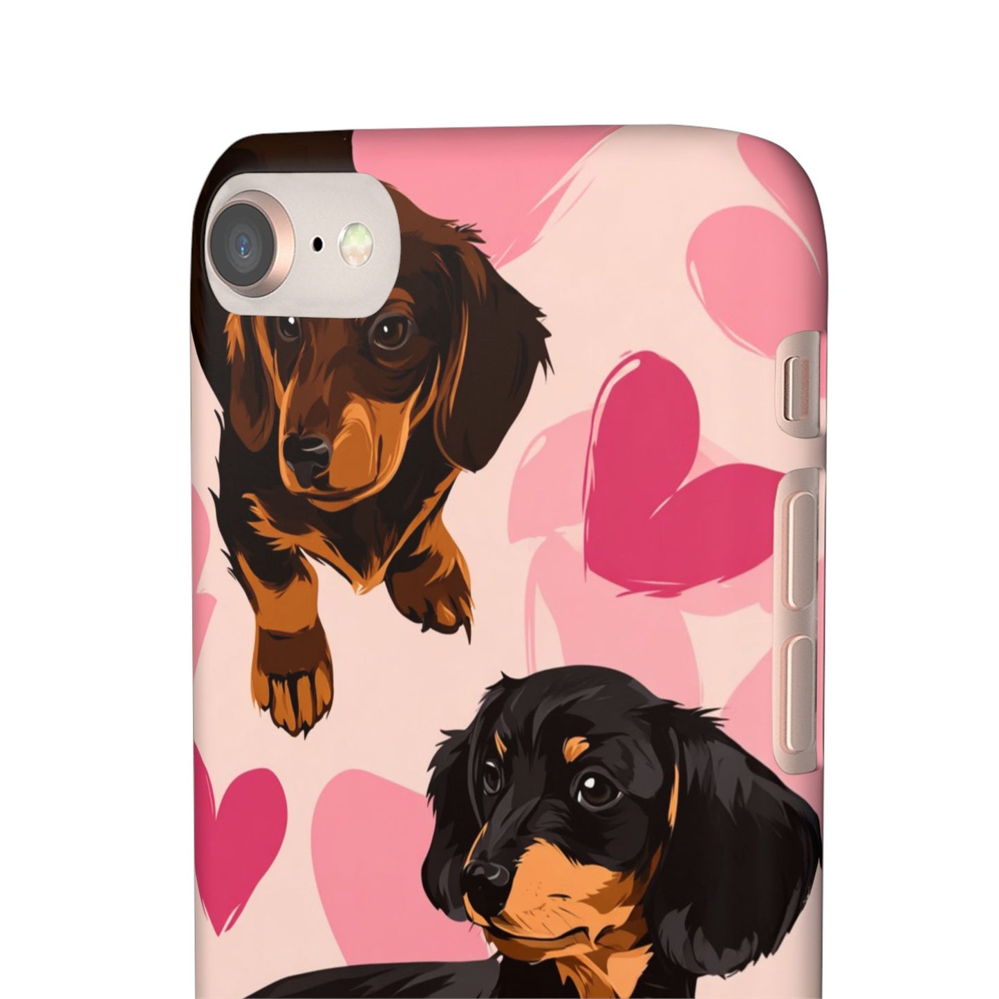 Pink Dachshund Love Phone Case for Iphone and Samsung Customistion and Free Shipping Avvialable