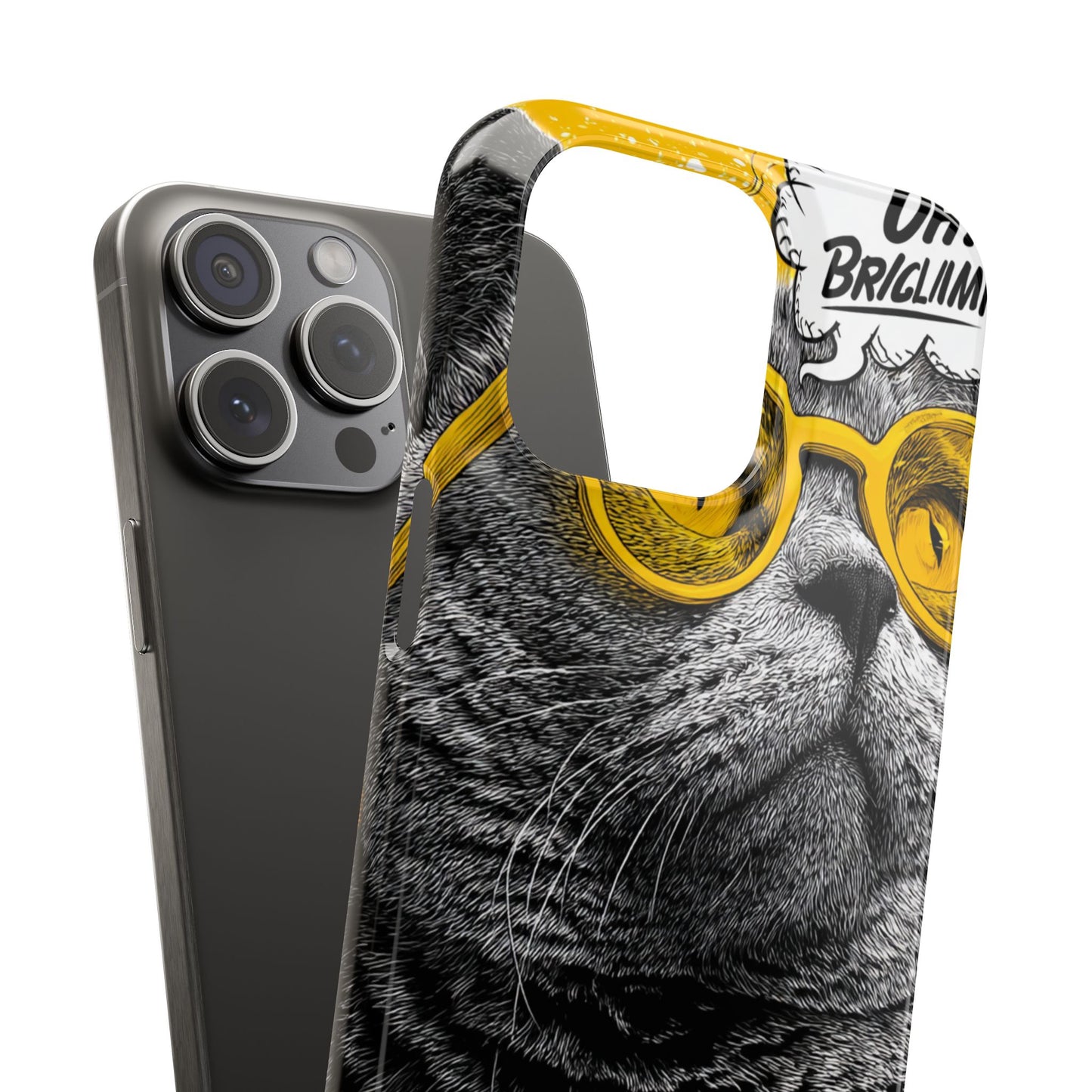 Playful Cat Snap Case - Quirky Phone Cover for Cat Lovers, Gift for Pet Enthusiasts, Funny Accessory for Any Occasion