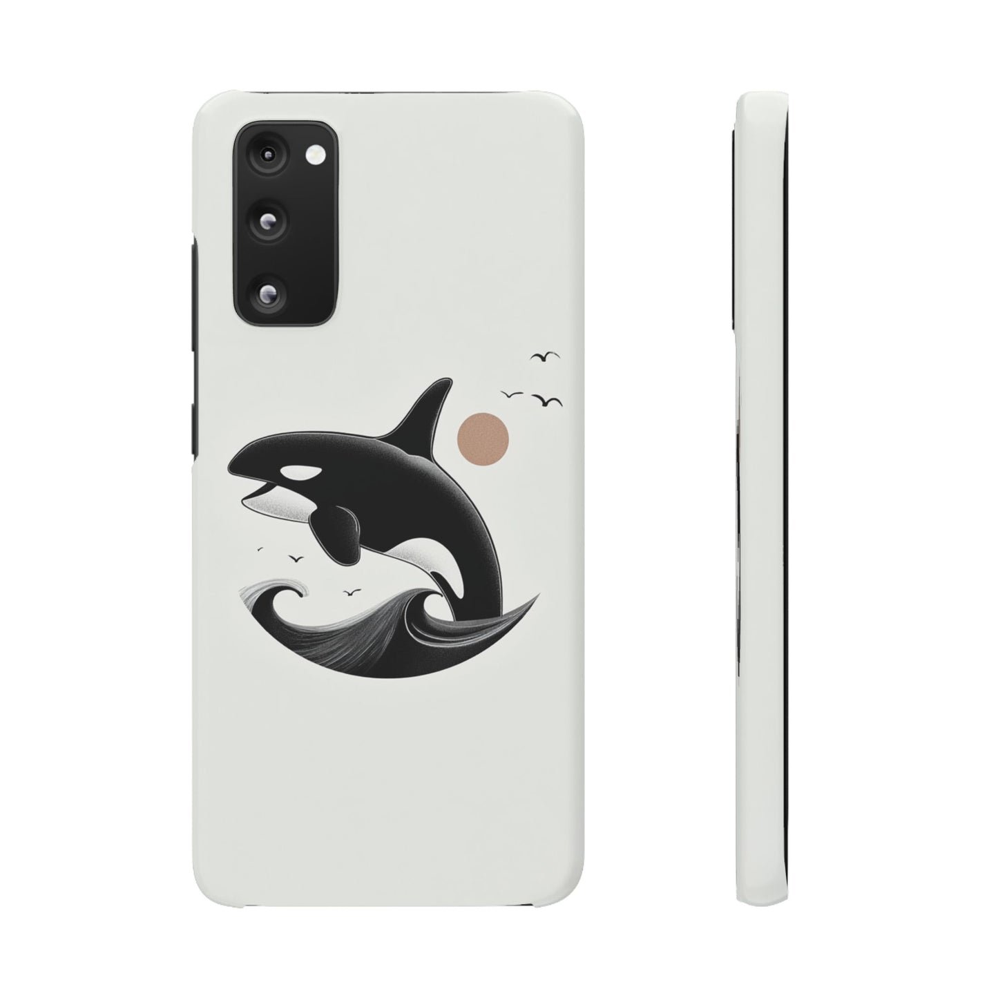 Whale Splash Phone Case | Ocean Lover Gift, Marine Art, Snap Cases, Cute Whale Design, Custom Phone Accessories