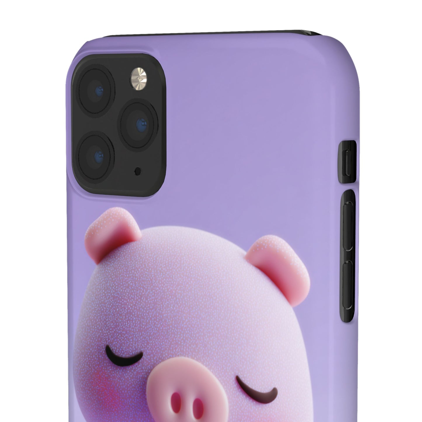 Cute Pig Snap Case for iPhone, Animal Lovers Phone Cover, Kawaii Aesthetic Accessory, Birthday Gift, Unique Phone Protection