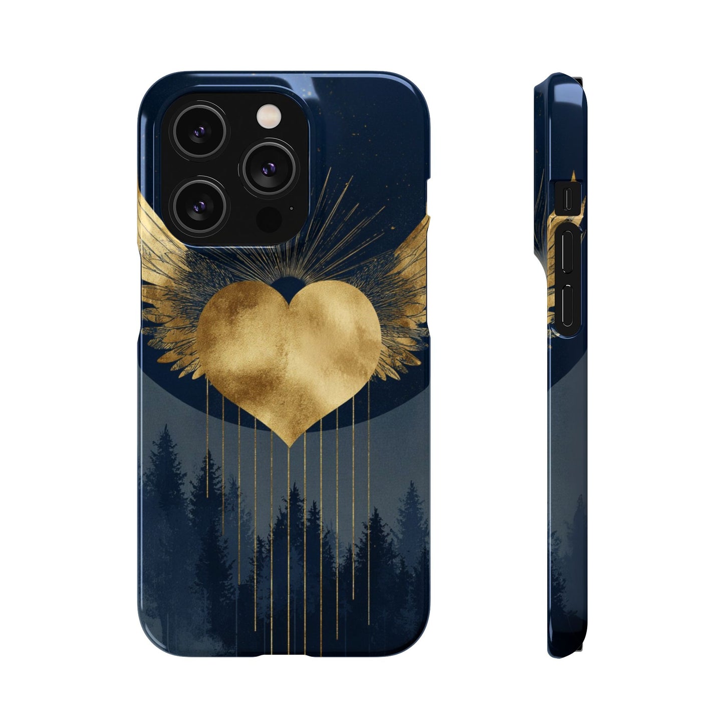 Heart Wing Snap Case, Elegant Phone Cover, Unique Gift, Artistic Accessory, Protective Case for Love and Romance