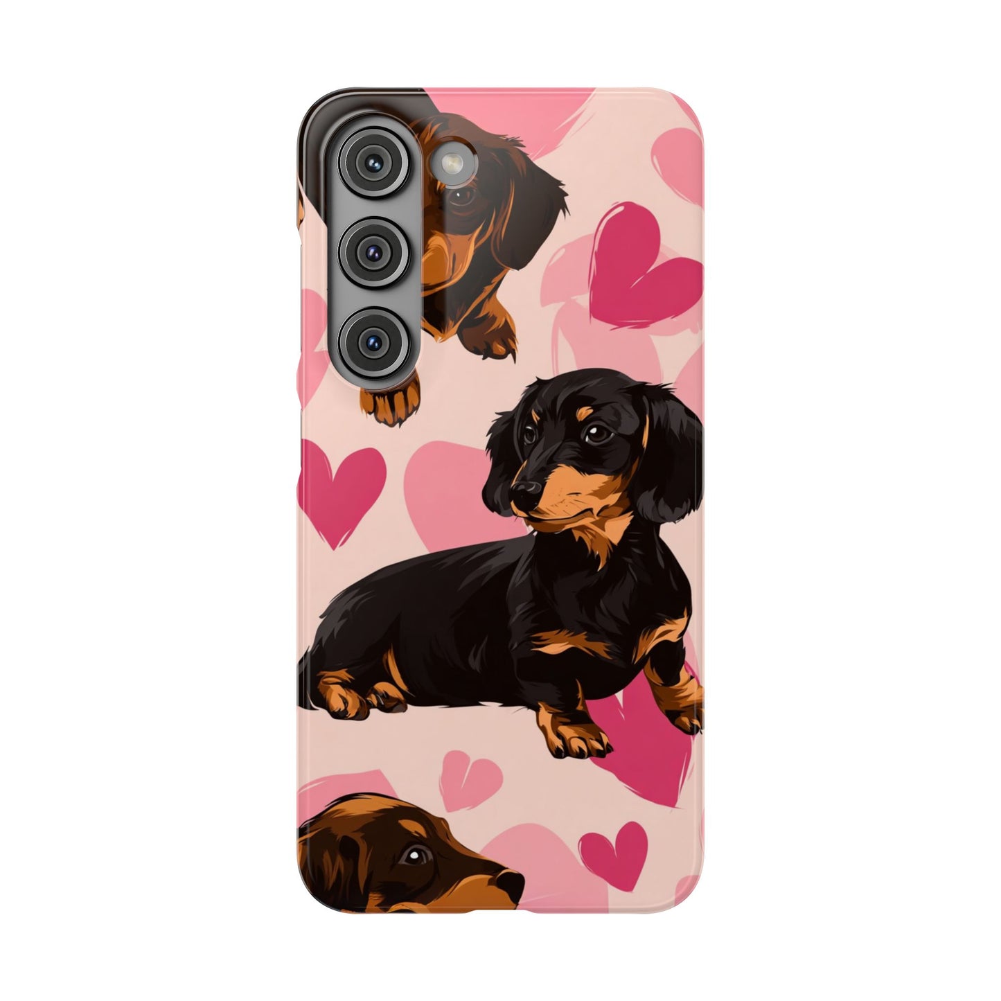 Pink Dachshund Love Phone Case for Iphone and Samsung Customistion and Free Shipping Avvialable