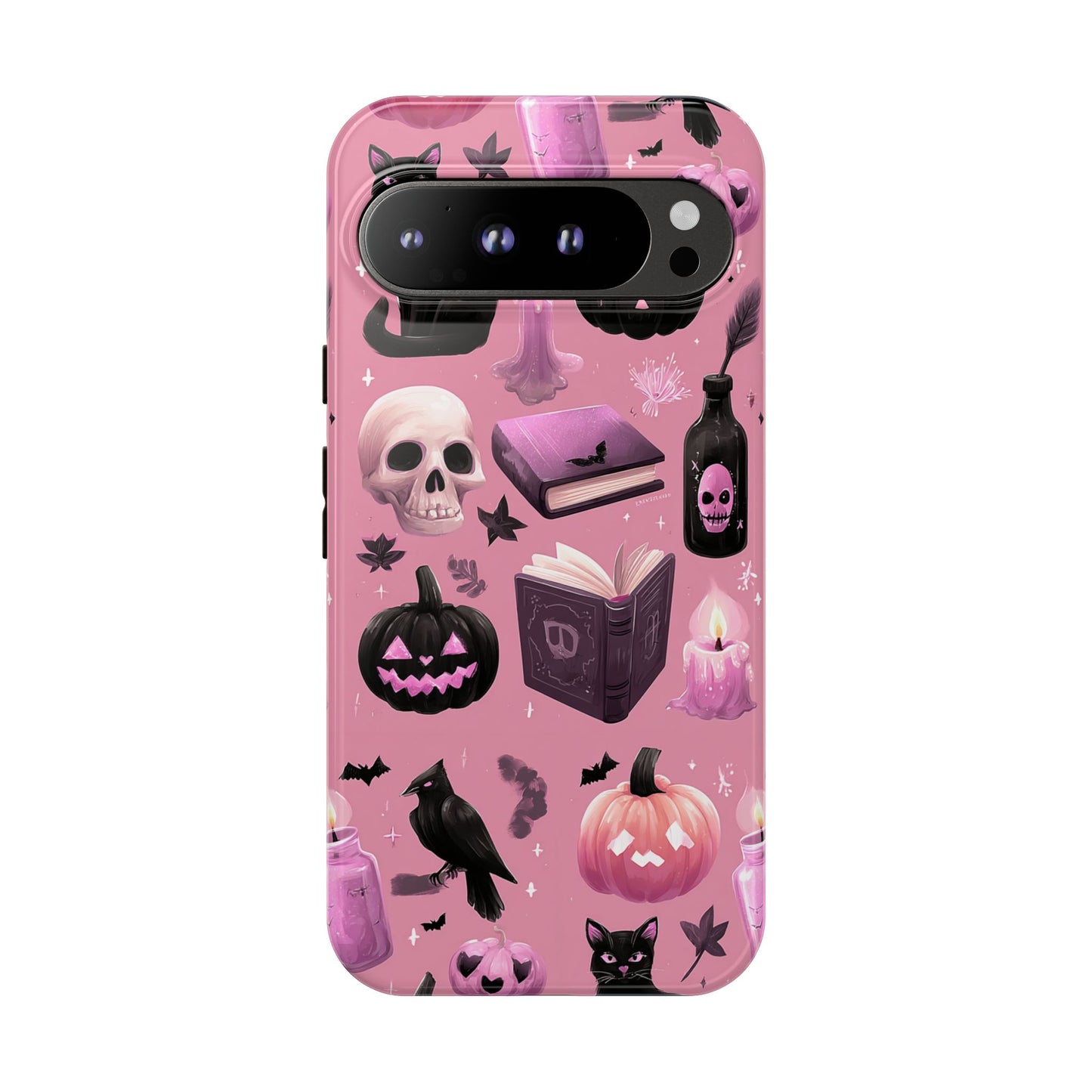 Spooky Phone Case - Halloween Design, Cute Costume Accessory, Fall Decor, Gift for Cat Lovers, Witchy Vibes, Trick or Treat