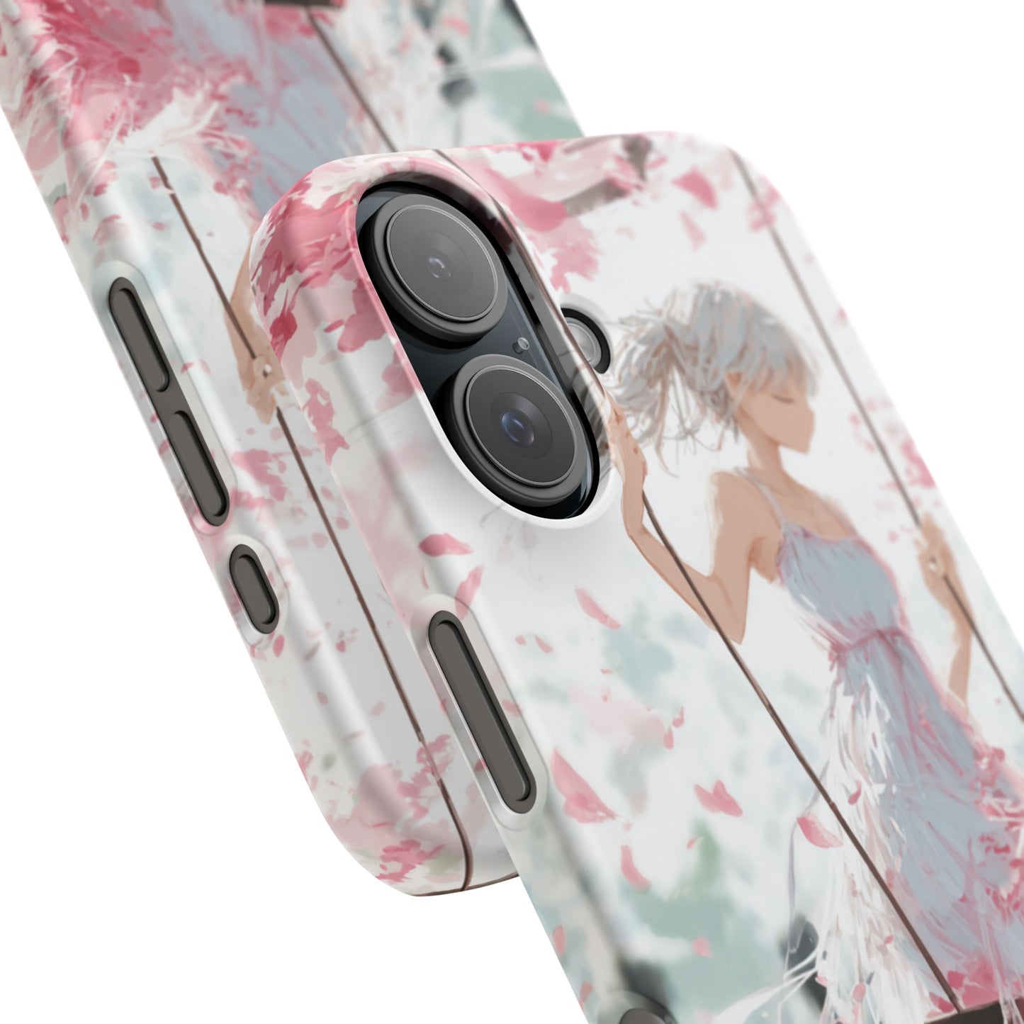 Elegant Floral Snap Cases for iPhone, Personalized Phone Covers, Cute Spring Gifts, Anime Aesthetic Accessories, Flower-themed Cell [...]