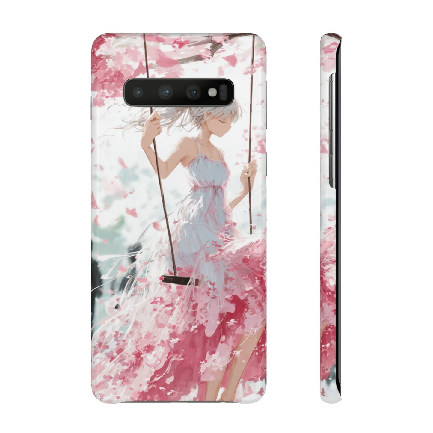 Elegant Floral Snap Cases for iPhone, Personalized Phone Covers, Cute Spring Gifts, Anime Aesthetic Accessories, Flower-themed Cell [...]