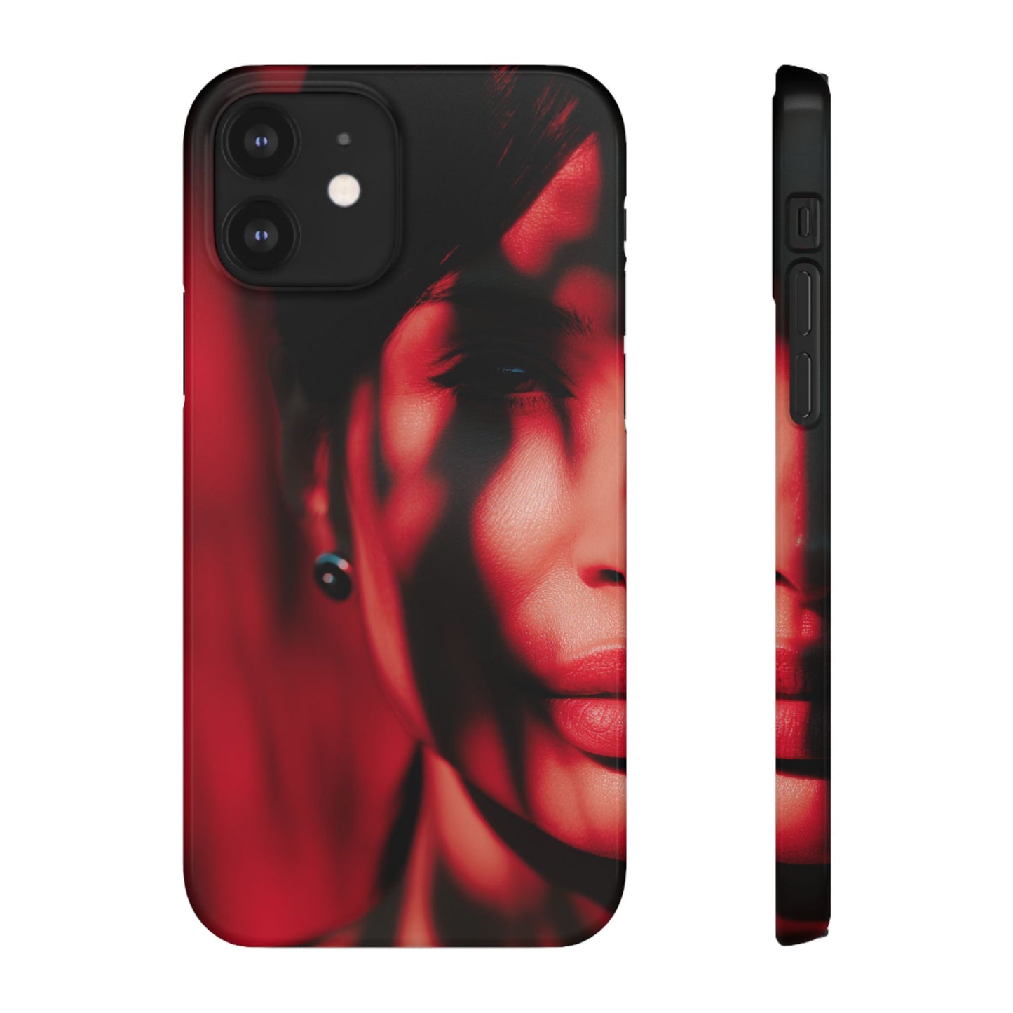Stylish Snap Cases for Phone, Artistic Phone Cover, Unique Gifts, Red Aesthetic Case, Trendy Accessory, Vibrant Protection
