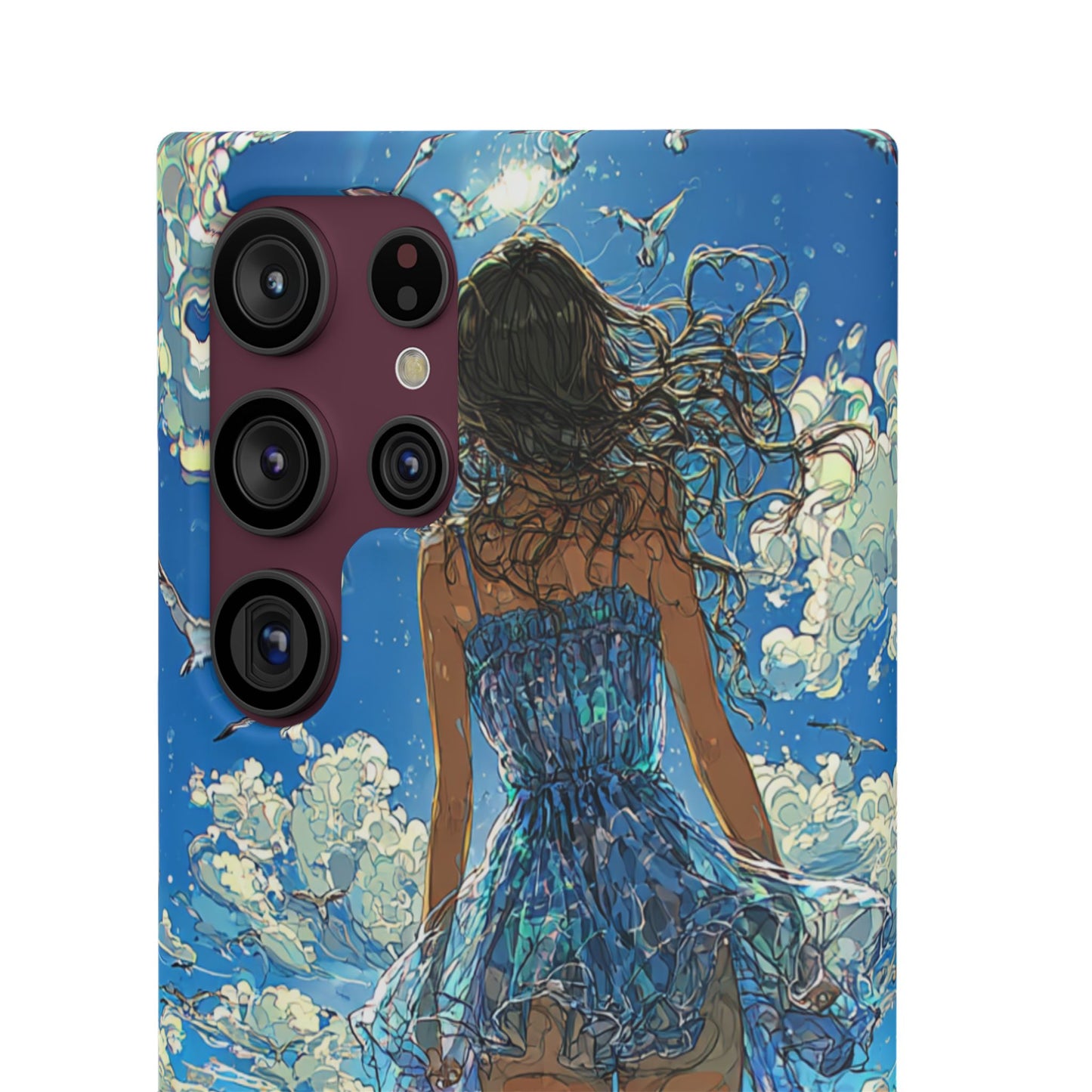 Summer Breeze Snap Case, Ocean Art Phone Cover, Beach Vibes Cell Case, Gift for Her, Custom Phone Accessory