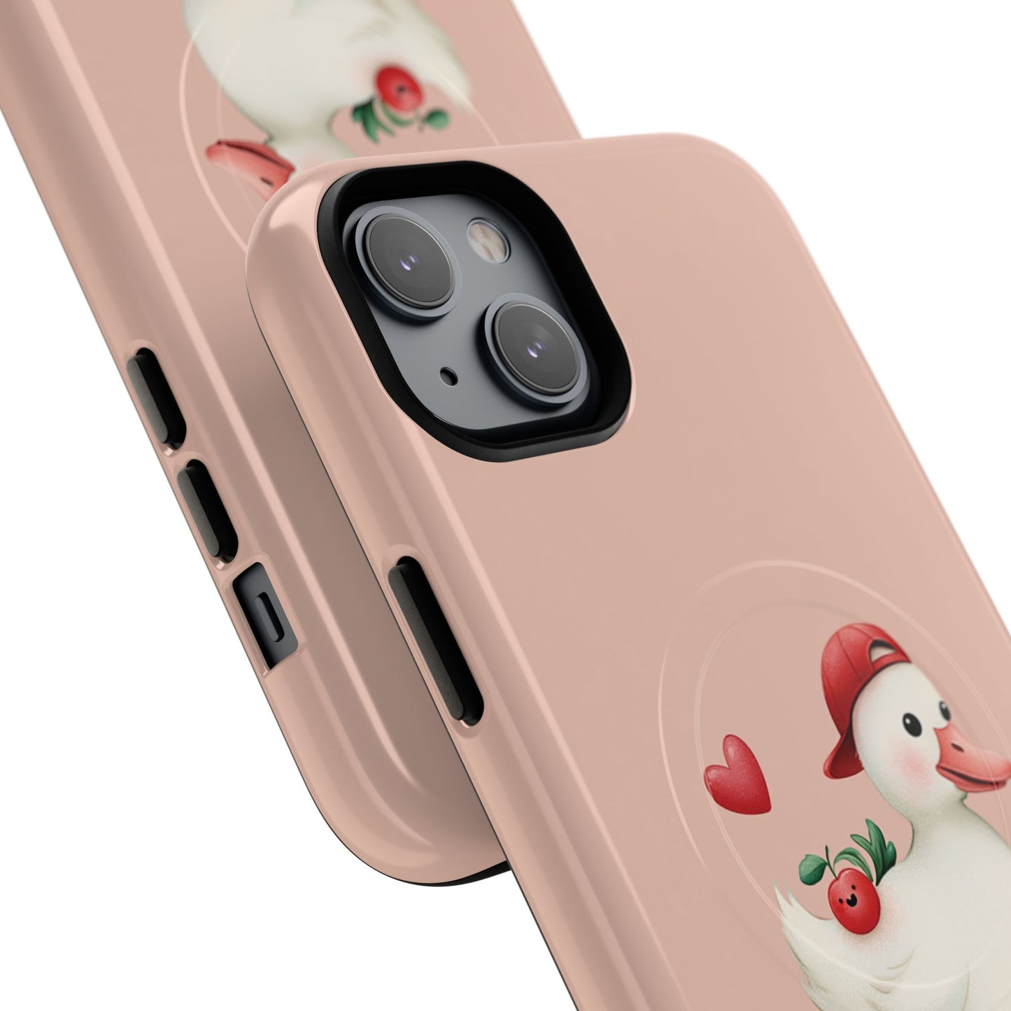 Duck Skateboard Magnetic Phone Case — Cute Pink Protective iPhone Cover