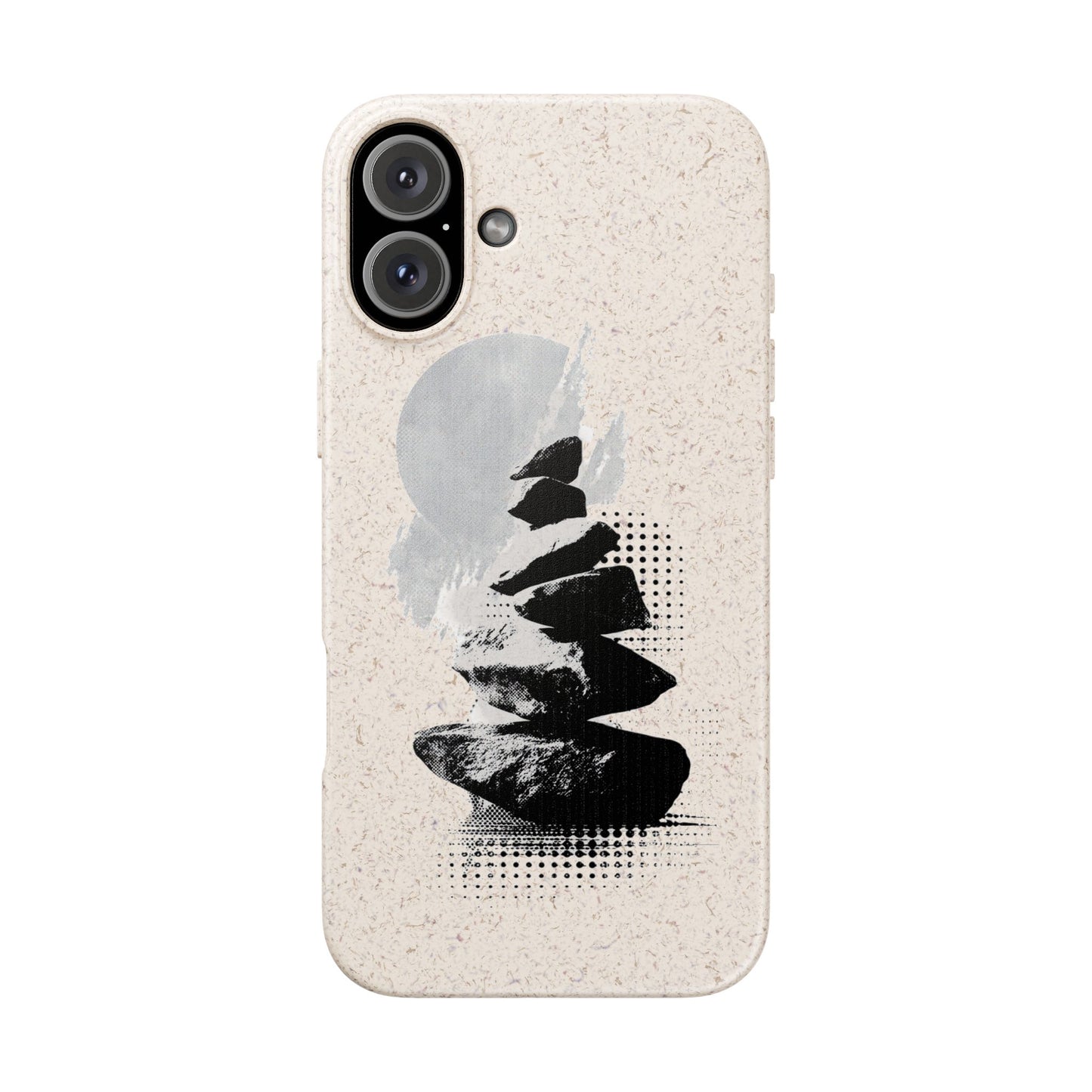 Biodegradable Plastic Free Phone Case Minimalistic Cairn Design Suitable For Iphones And Samsungs