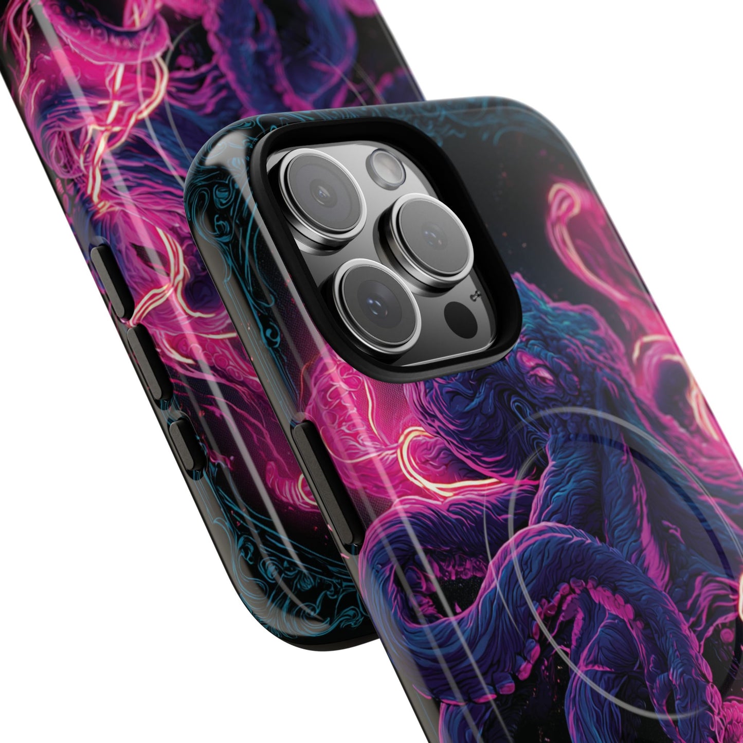 Neon Octopus Phone Case — Tough Magnetic Protective Cover