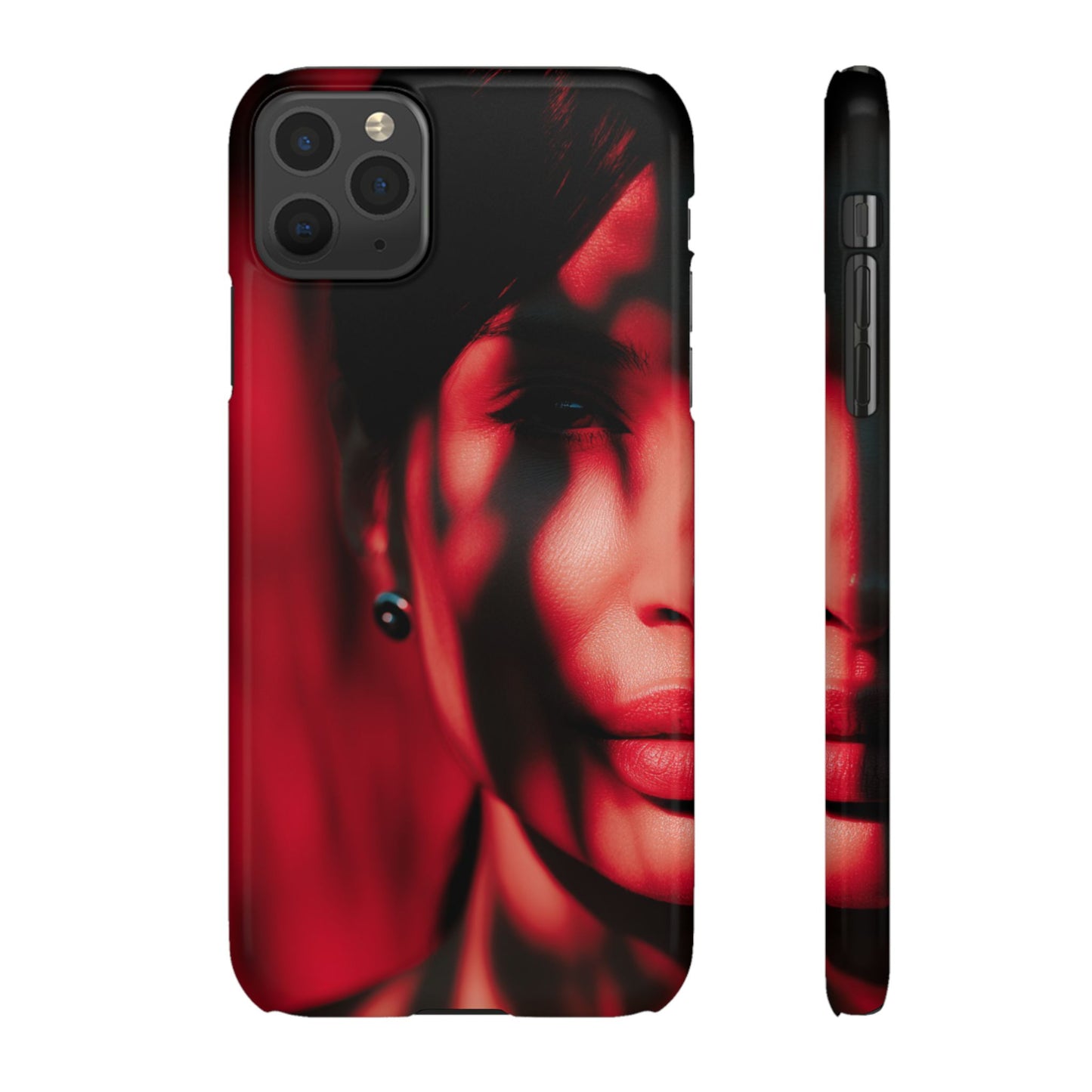 Stylish Snap Cases for Phone, Artistic Phone Cover, Unique Gifts, Red Aesthetic Case, Trendy Accessory, Vibrant Protection