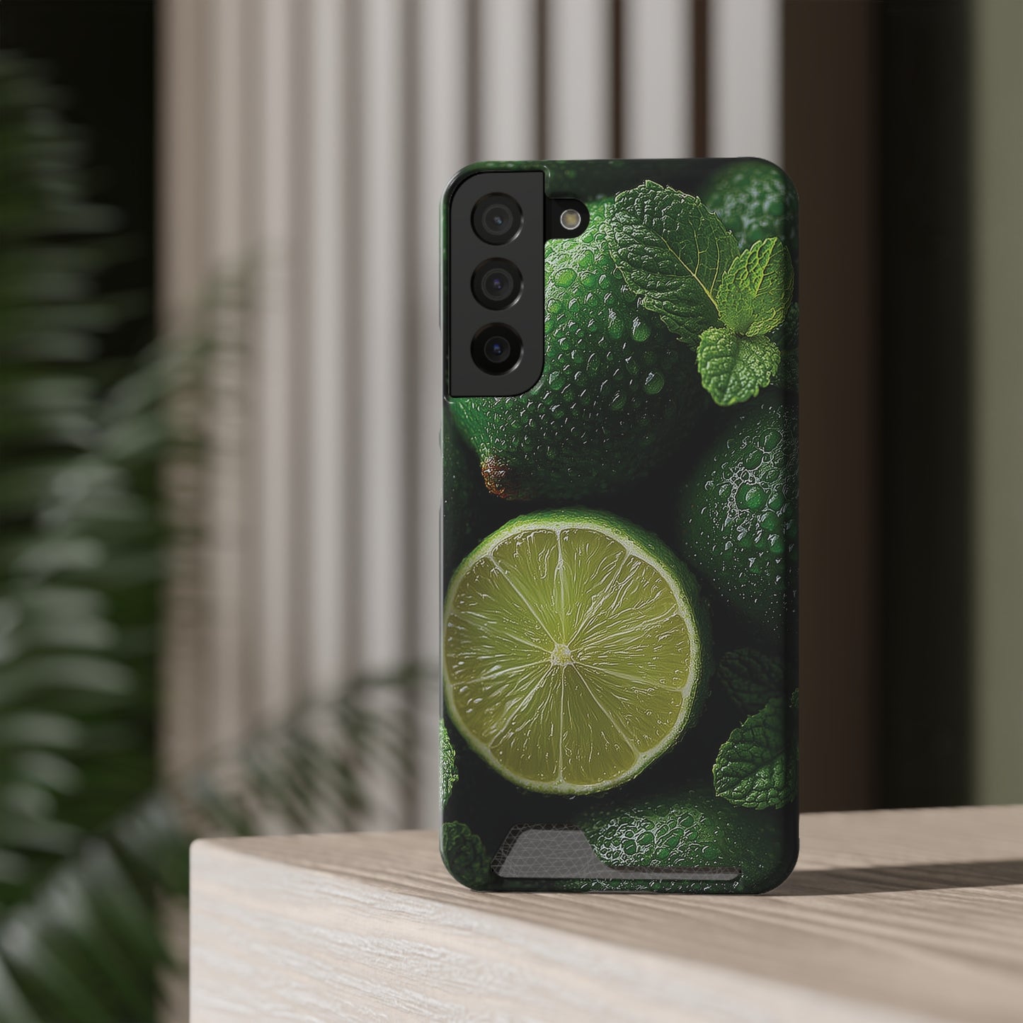 Fresh Lime Phone Case with Card Holder, Citrus Design, Perfect Gift for Summer, Stylish and Functional, Eco-friendly Accessories, [...]