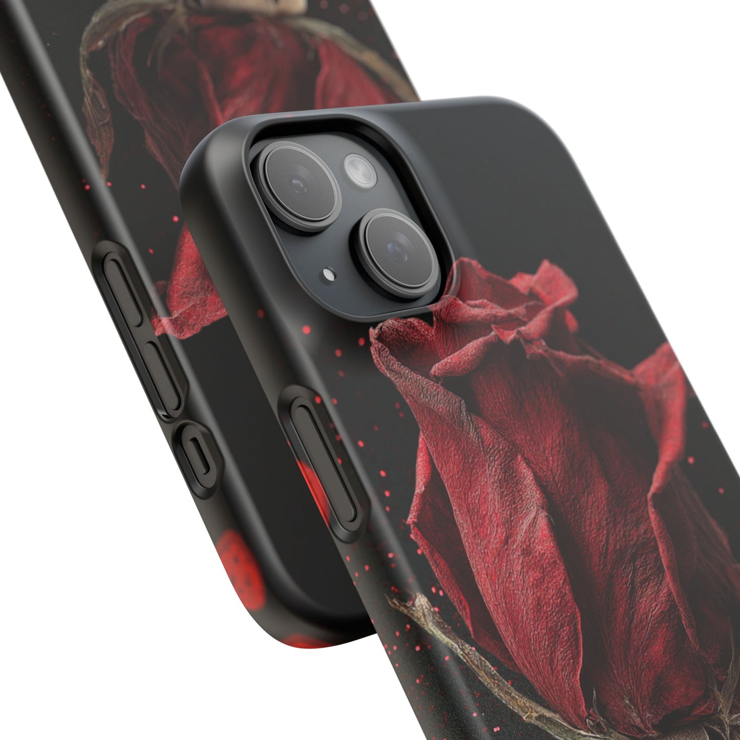 Romantic Rose Snap Case, Floral Phone Cover, Valentines Day Gift, Trendy Mobile Accessory, Heart Design Case, Elegant Phone Protector