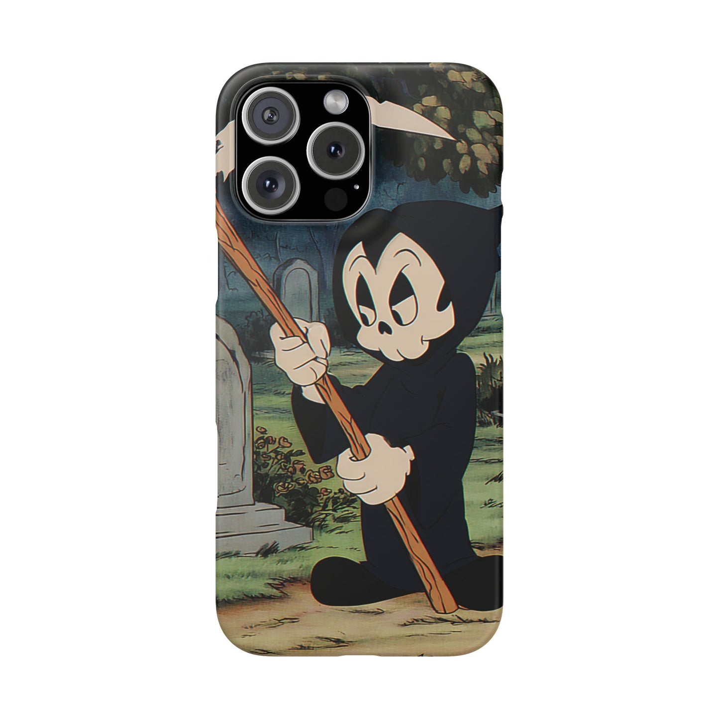 Grim Reaper Snap Case, Halloween Phone Case, Cute Death Phone Cover, Spooky Accessories, Unique Phone Protector