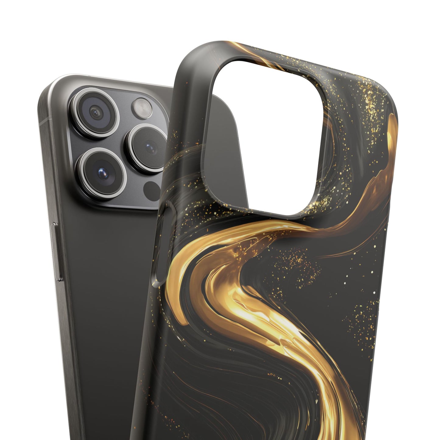 Elegant Gold Swirl Snap Case - Stylish Phone Cover, Modern Accessory, Gift for Her, Luxe Phone Case, Trendy Decor