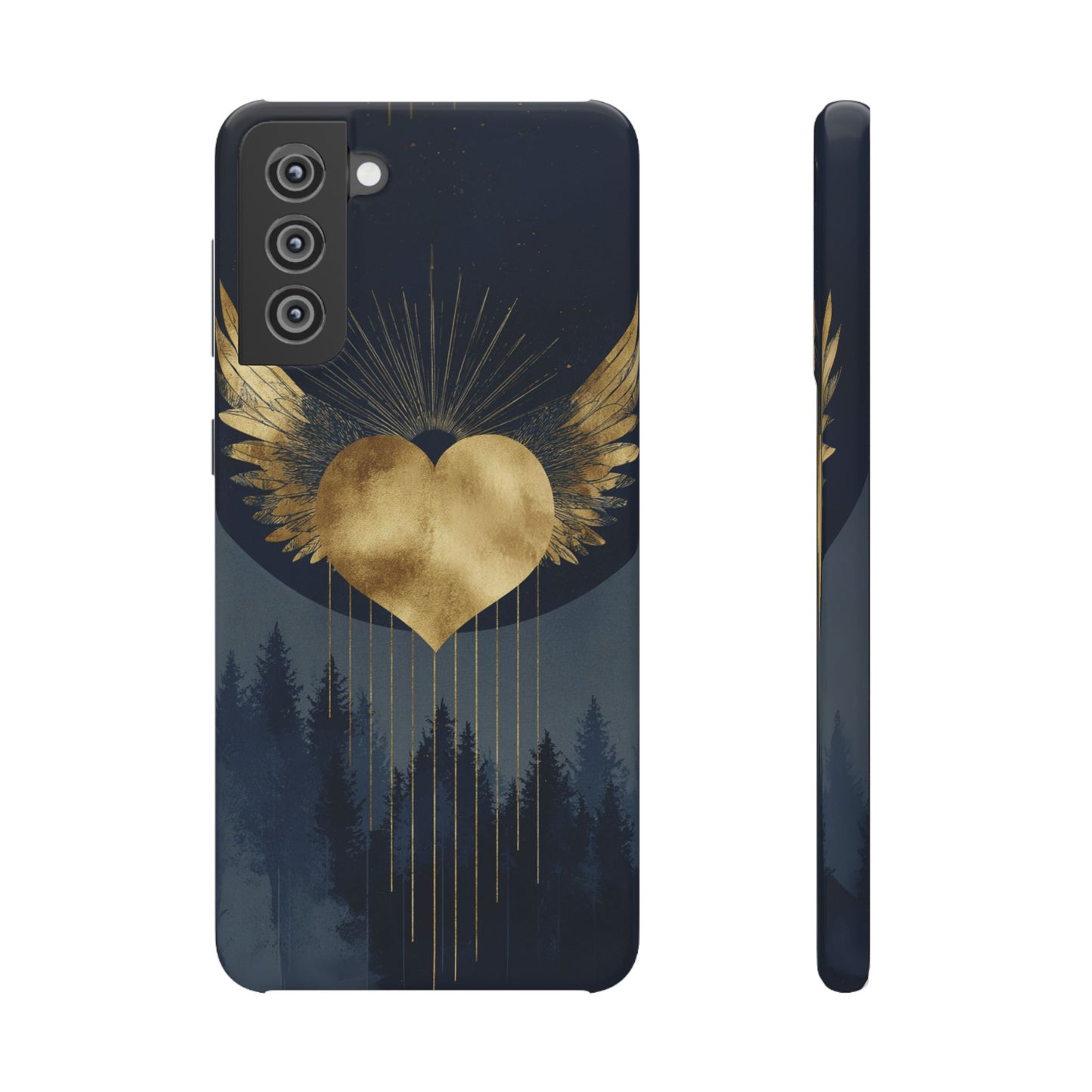 Heart Wing Snap Case, Elegant Phone Cover, Unique Gift, Artistic Accessory, Protective Case for Love and Romance