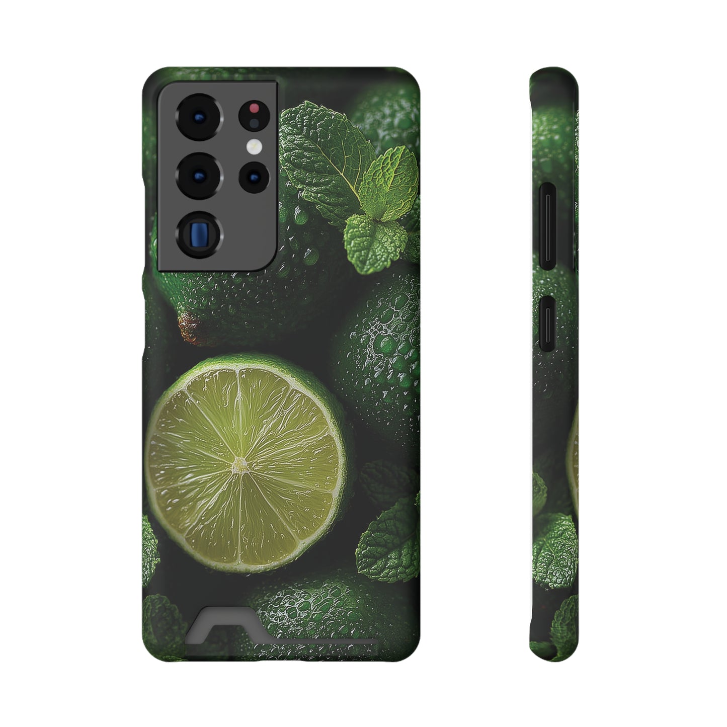 Fresh Lime Phone Case with Card Holder, Citrus Design, Perfect Gift for Summer, Stylish and Functional, Eco-friendly Accessories, [...]
