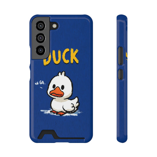 Cute Duck Phone Case with Card Holder | Stylish Cell Accessory for Animal Lovers, Gifts for Kids, Birthday, Everyday Use