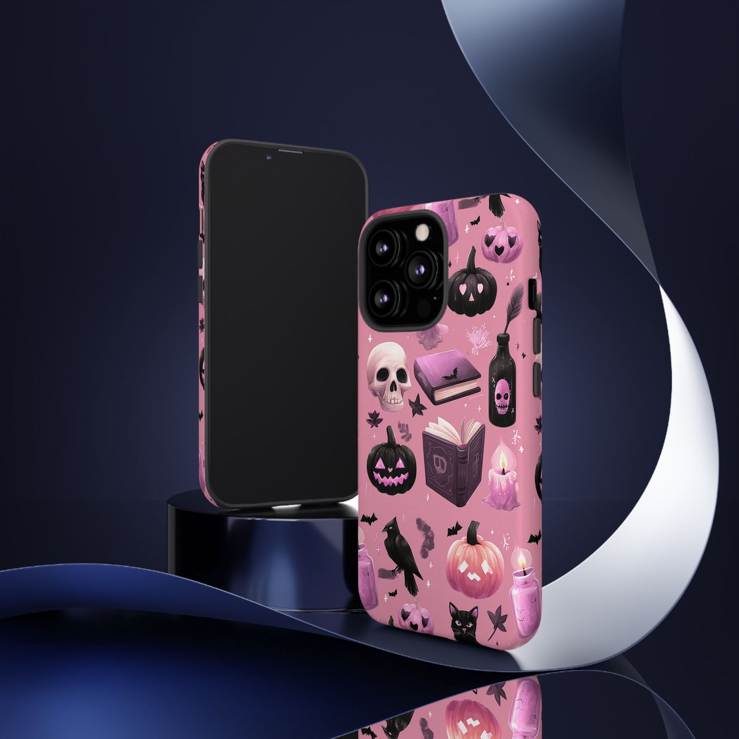 Spooky Phone Case - Halloween Design, Cute Costume Accessory, Fall Decor, Gift for Cat Lovers, Witchy Vibes, Trick or Treat