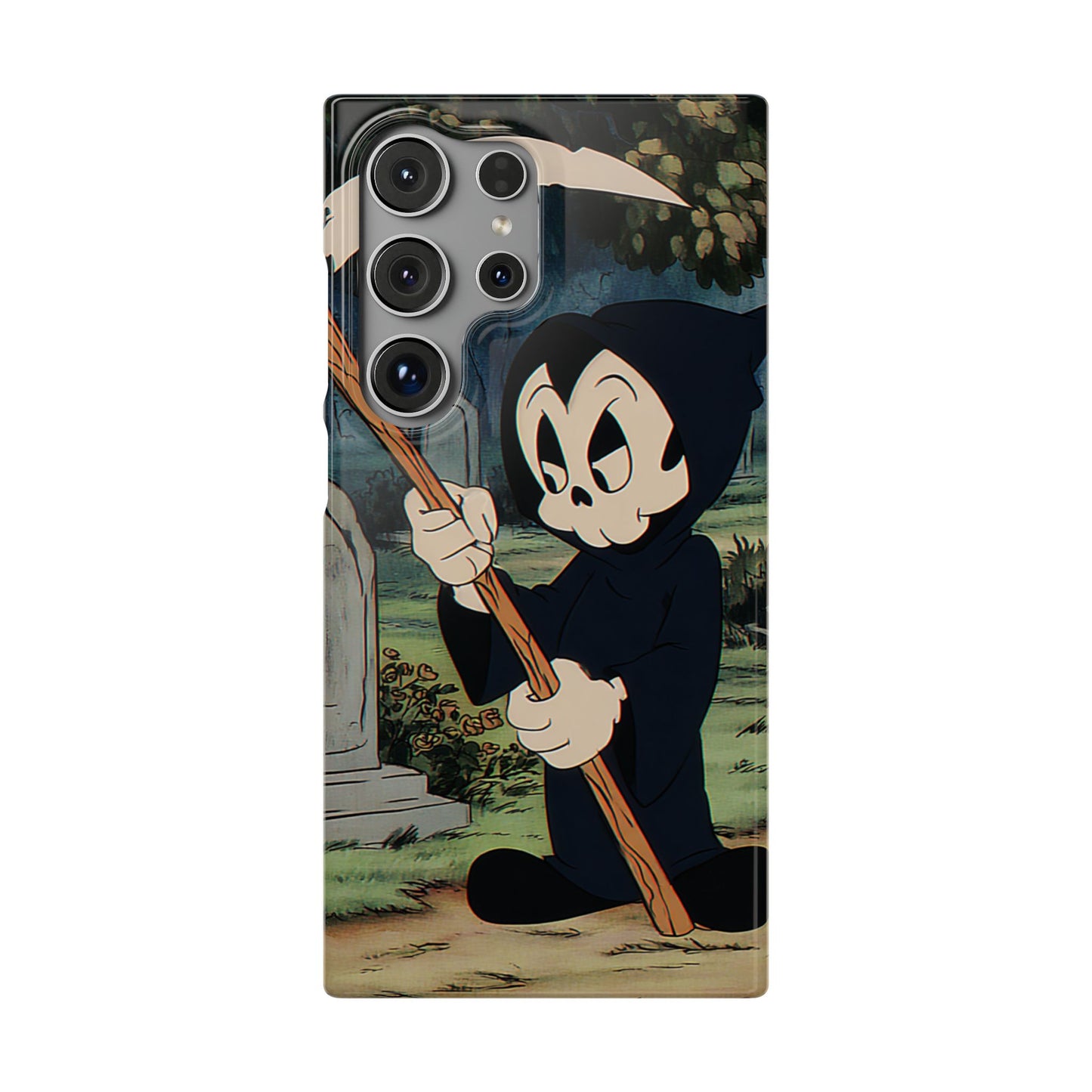 Grim Reaper Snap Case, Halloween Phone Case, Cute Death Phone Cover, Spooky Accessories, Unique Phone Protector