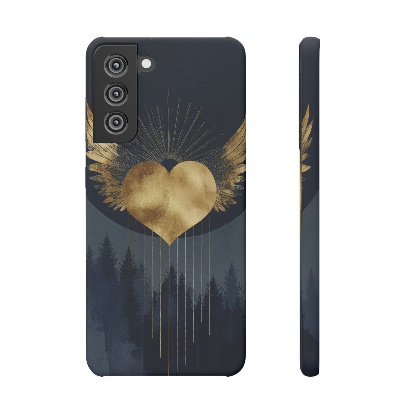 Heart Wing Snap Case, Elegant Phone Cover, Unique Gift, Artistic Accessory, Protective Case for Love and Romance
