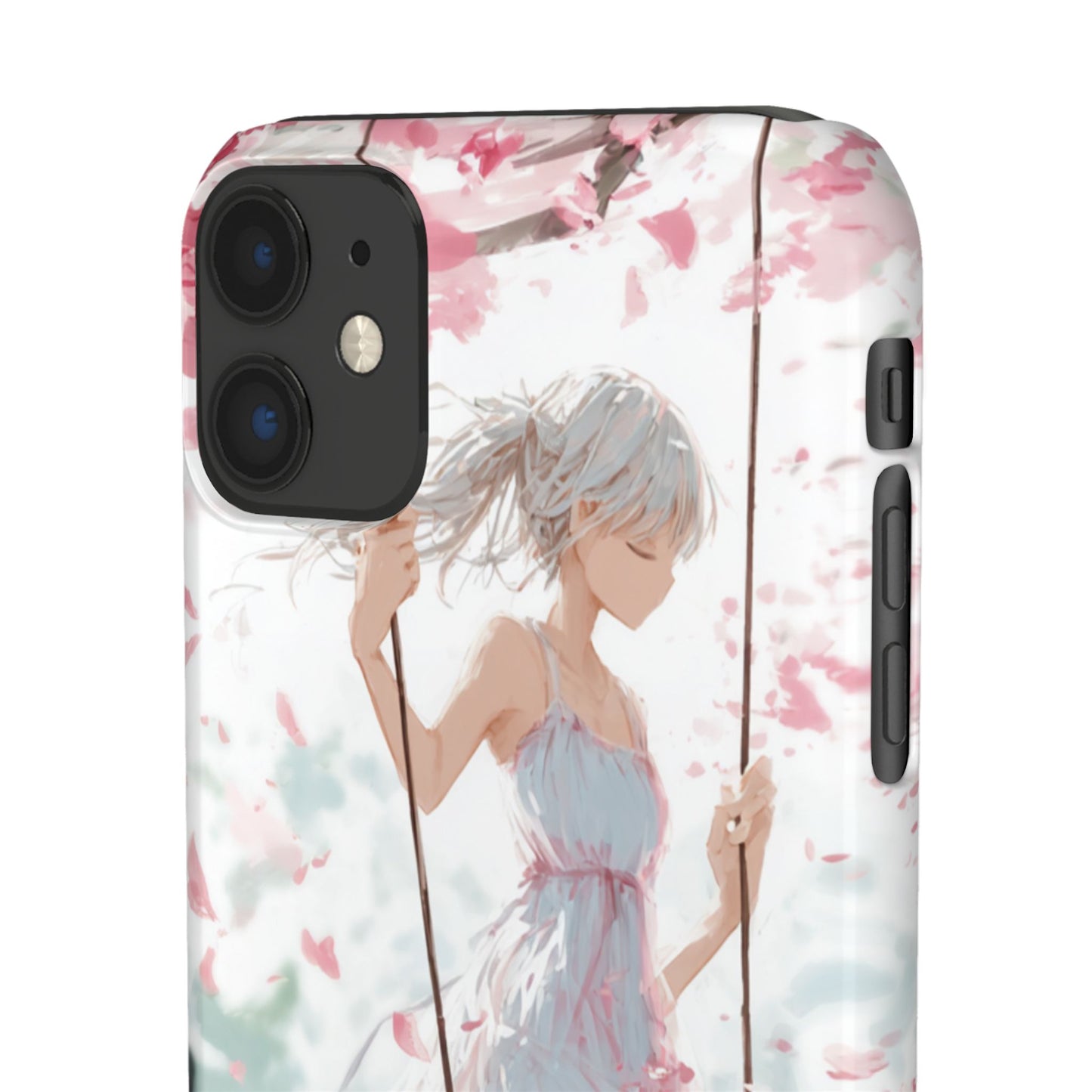 Elegant Floral Snap Cases for iPhone, Personalized Phone Covers, Cute Spring Gifts, Anime Aesthetic Accessories, Flower-themed Cell [...]