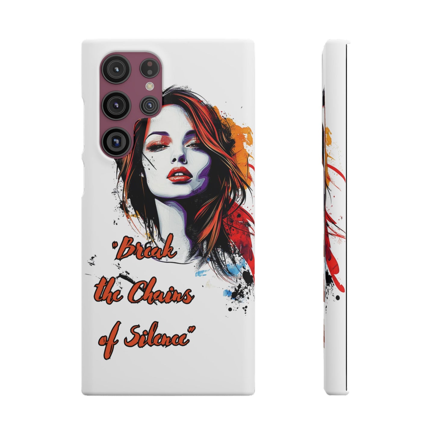 Empowering Art Snap Cases, Phone Cover, Break the Chains of Silence, Unique Gift, Inspirational Tech Accessories