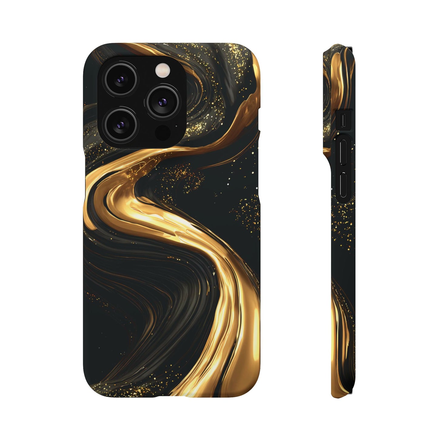 Elegant Gold Swirl Snap Case - Stylish Phone Cover, Modern Accessory, Gift for Her, Luxe Phone Case, Trendy Decor