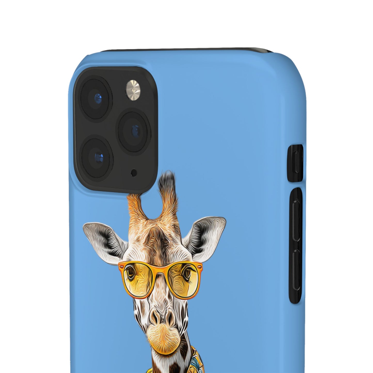 Giraffe Blue Snap Case Phone Cover for Animal Lover Iphone and Samsung models