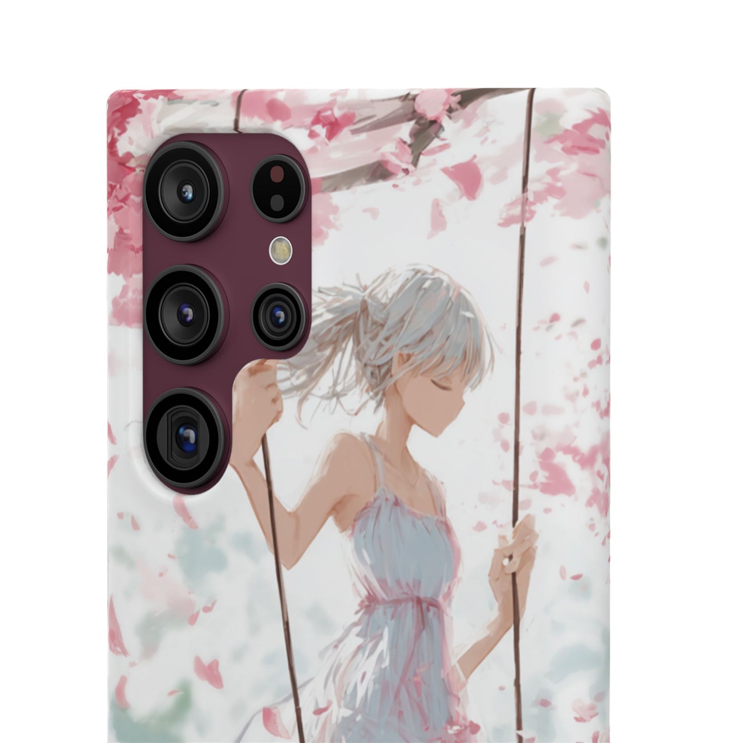 Elegant Floral Snap Cases for iPhone, Personalized Phone Covers, Cute Spring Gifts, Anime Aesthetic Accessories, Flower-themed Cell [...]