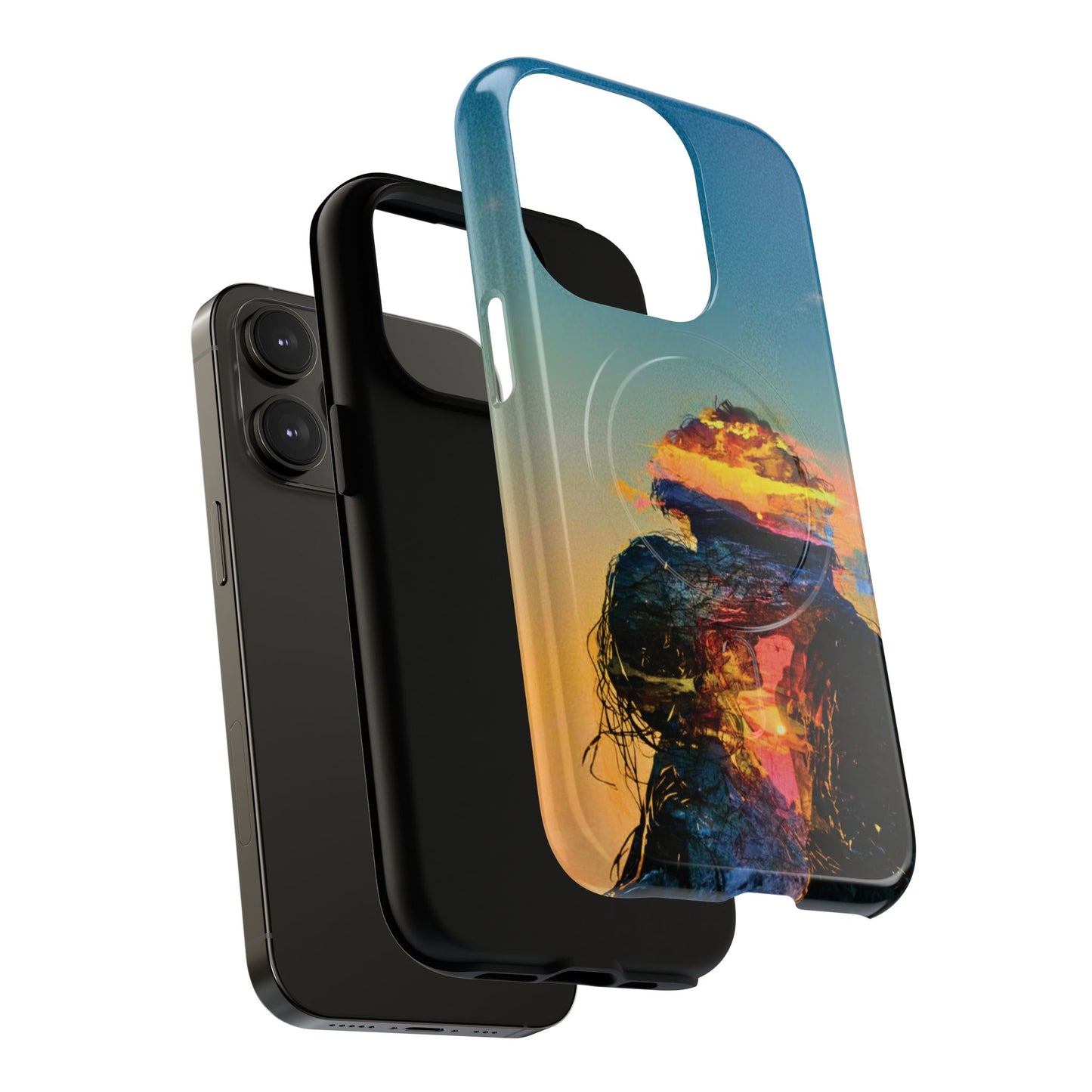 Abstract Sunset Silhouette Tough Magnetic Phone Case