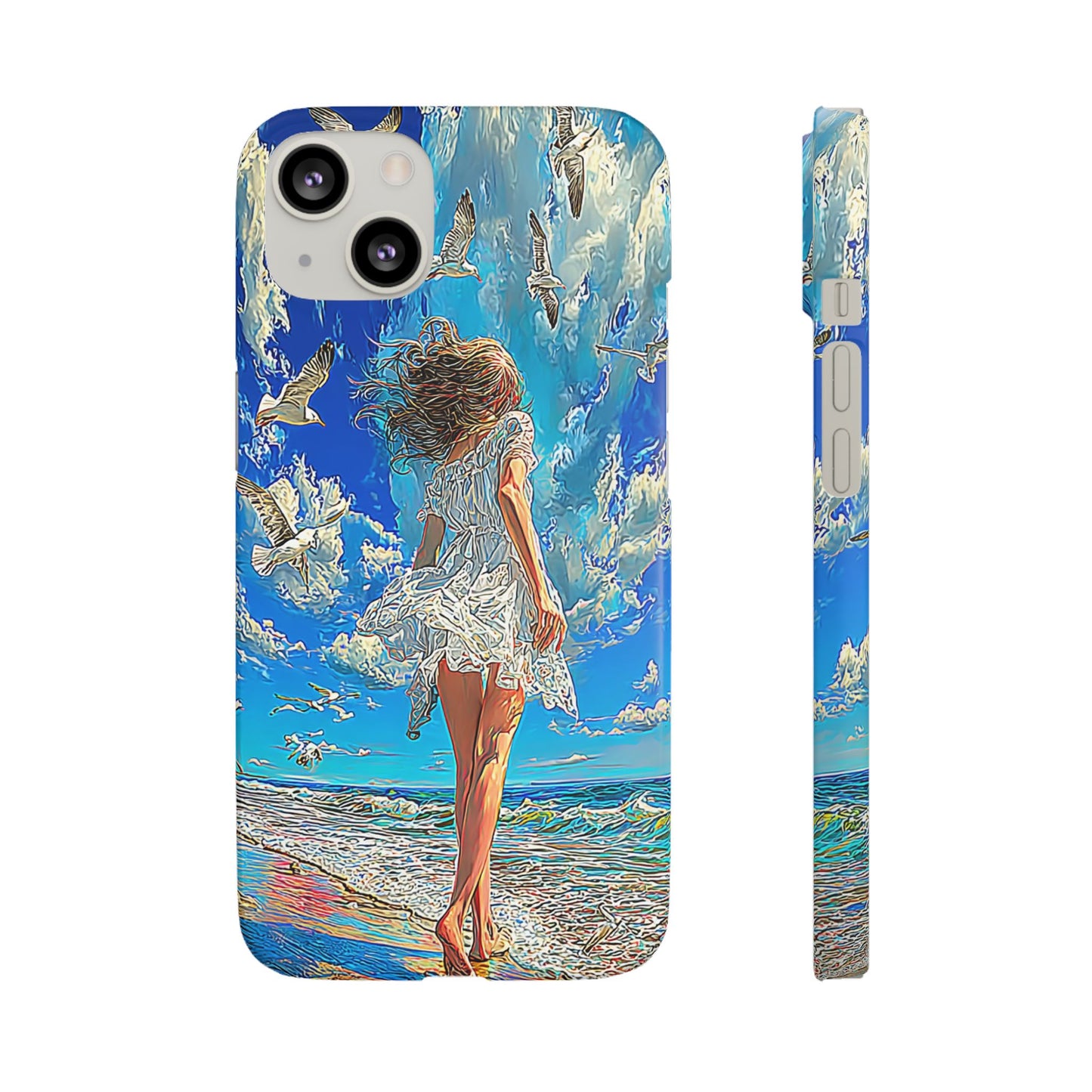 Dreamy Seaside Snap Case, Ocean Waves Phone Cover, Summer Vibe Gift, Cute Aesthetic Accessory, Beach Lover Case