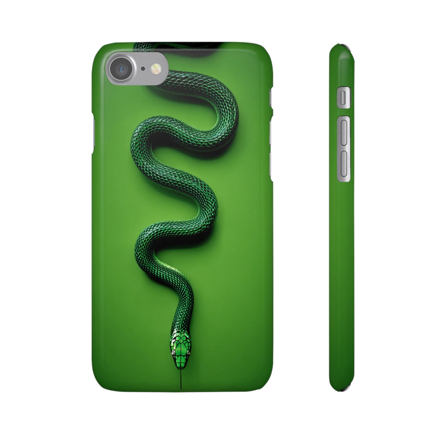 Green Snake Snap Case for iPhone, Stylish Phone Cover, Unique Gift, Trendy Accessory, Birthday, Nature Lover's Phone Case