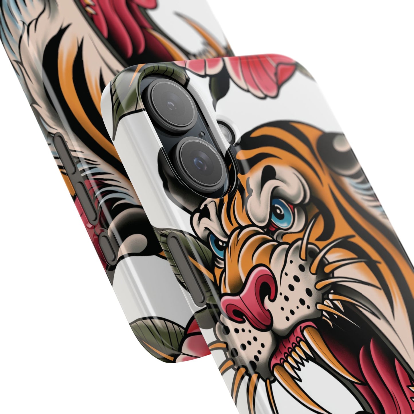 Tiger Floral Phone Case — Vintage Roaring Tiger Snap Case