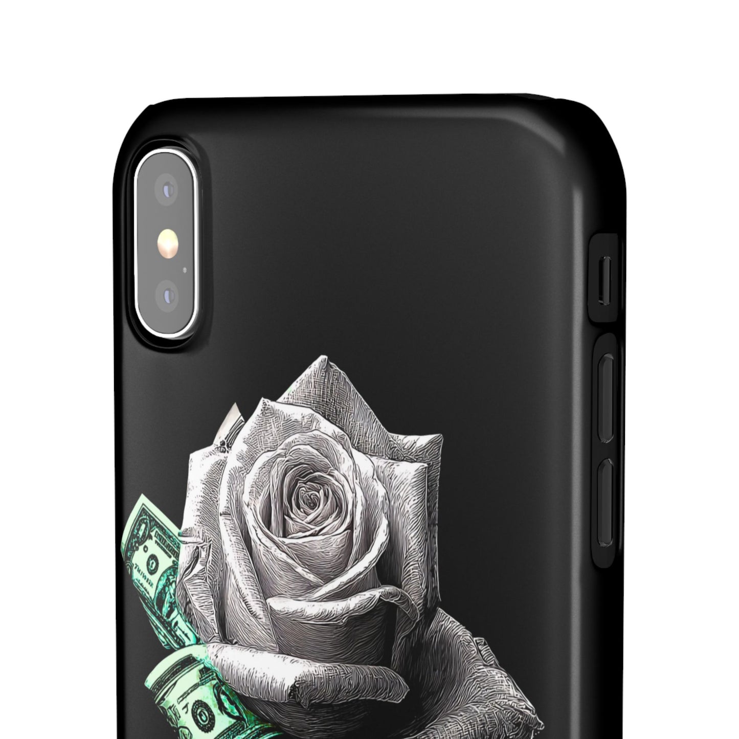 Stylish Rose & Money Snap Case - Floral Phone Protection, Trendy Gift for Him/Her, Birthday Present, Accessories for Teens