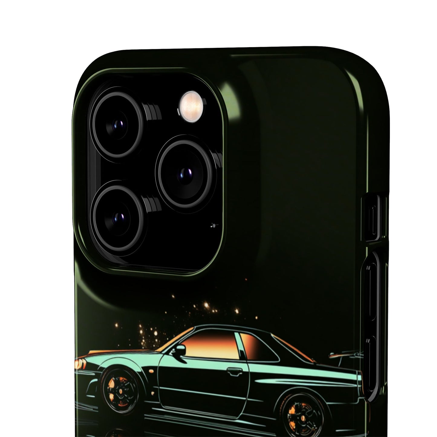 Green Skyleine R34 GTR Art Snap Case and Protective Phone Cover For iPhone and Samsung