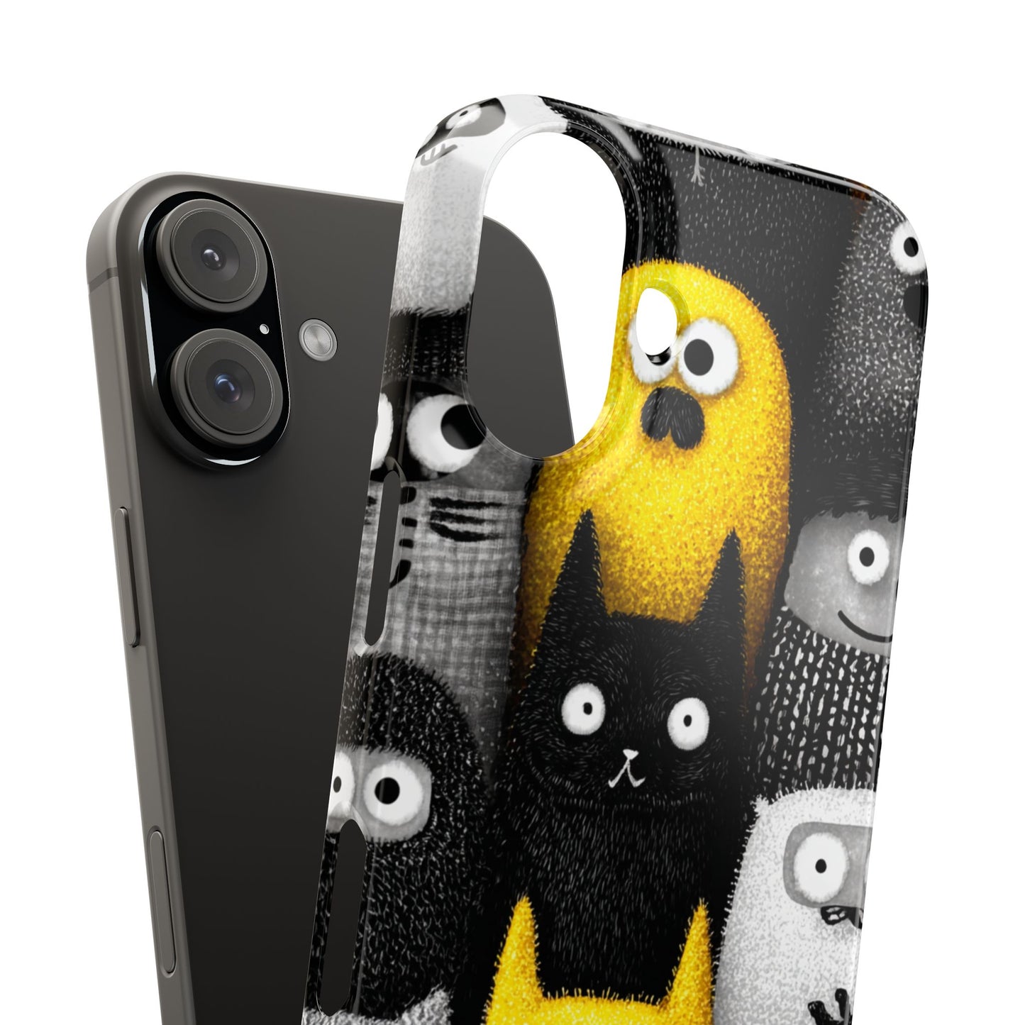 Colorful Character Snap Cases, Cute Phone Cover, Unique Gift for Kids, Fun Accessory, Perfect for Birthdays, Holidays
