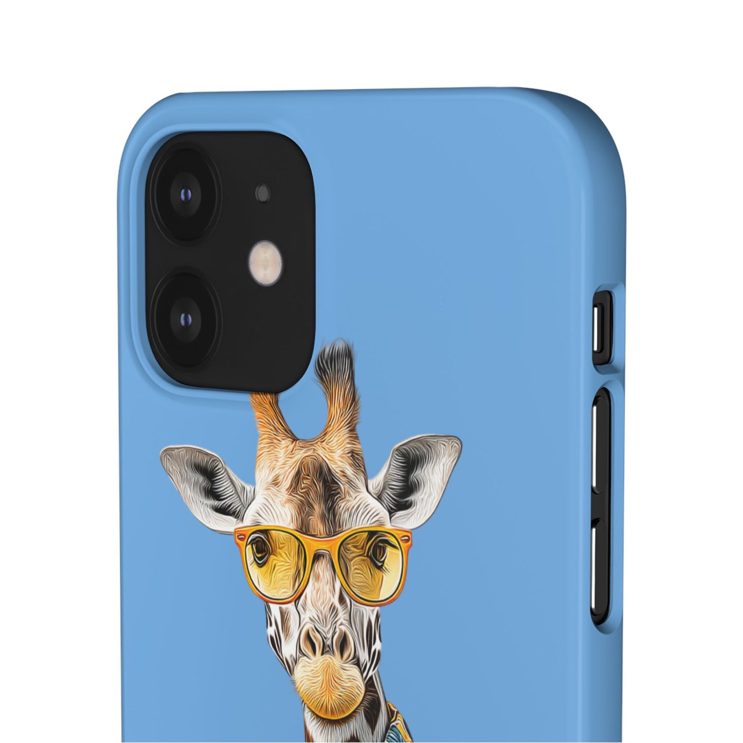 Giraffe Blue Snap Case Phone Cover for Animal Lover Iphone and Samsung models