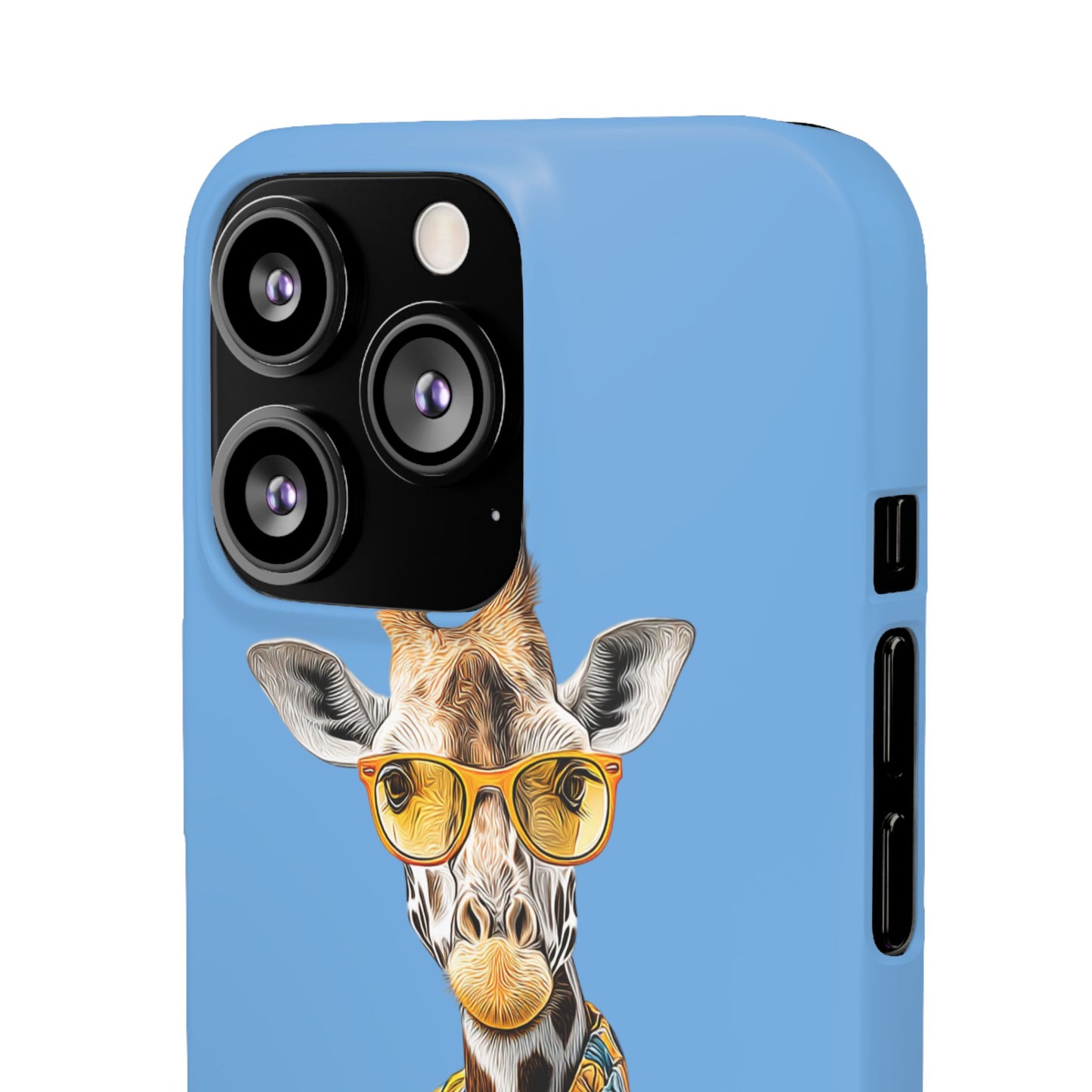 Giraffe Blue Snap Case Phone Cover for Animal Lover Iphone and Samsung models
