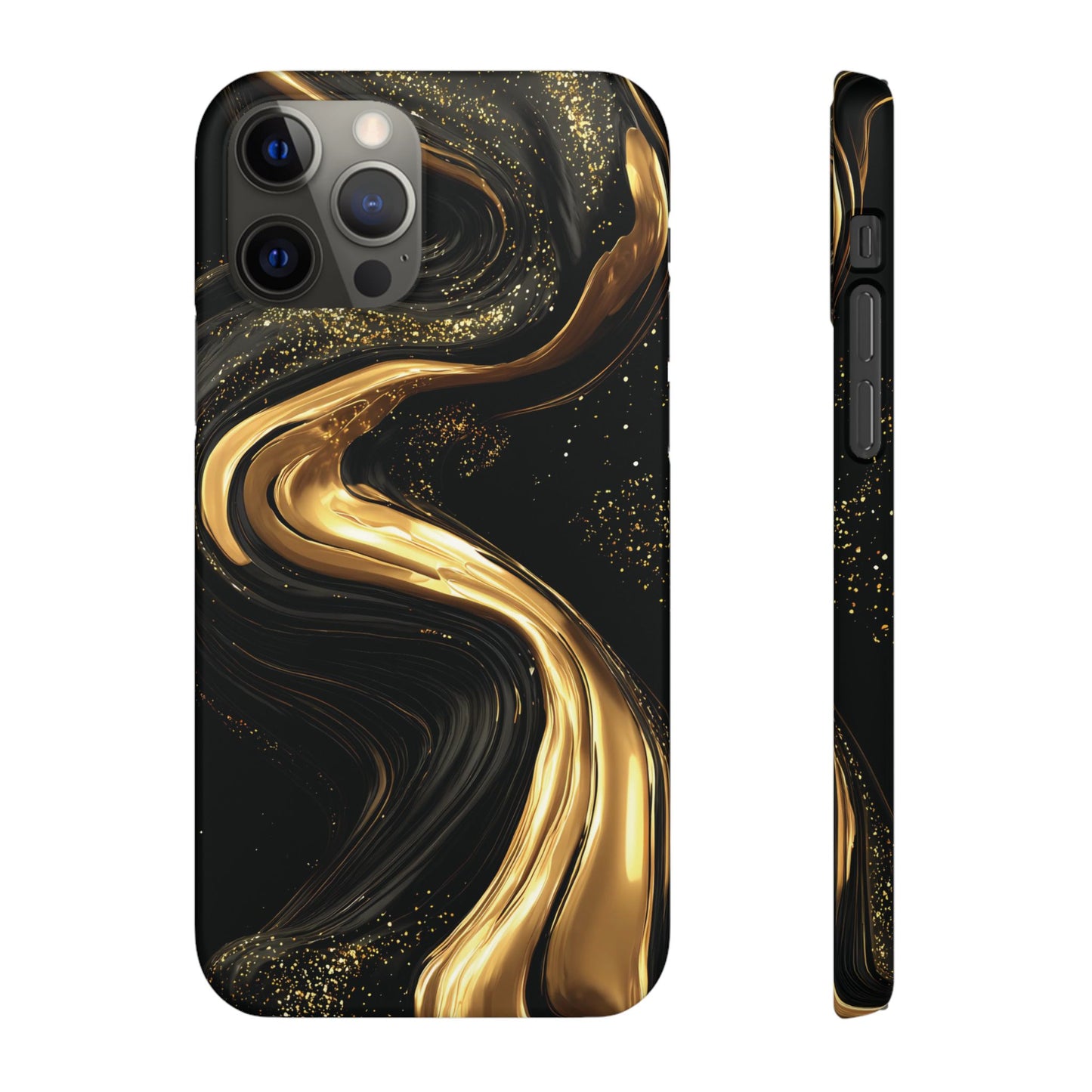 Elegant Gold Swirl Snap Case - Stylish Phone Cover, Modern Accessory, Gift for Her, Luxe Phone Case, Trendy Decor