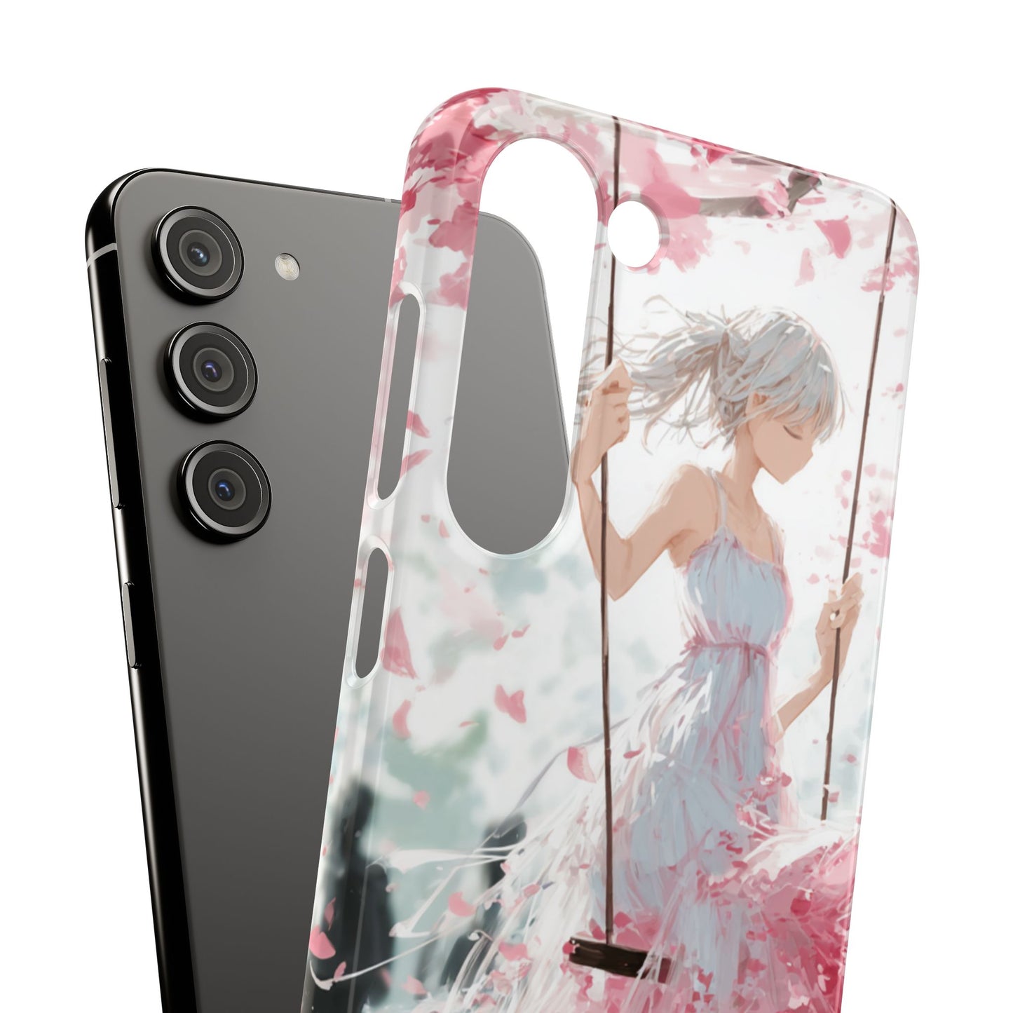 Elegant Floral Snap Cases for iPhone, Personalized Phone Covers, Cute Spring Gifts, Anime Aesthetic Accessories, Flower-themed Cell [...]
