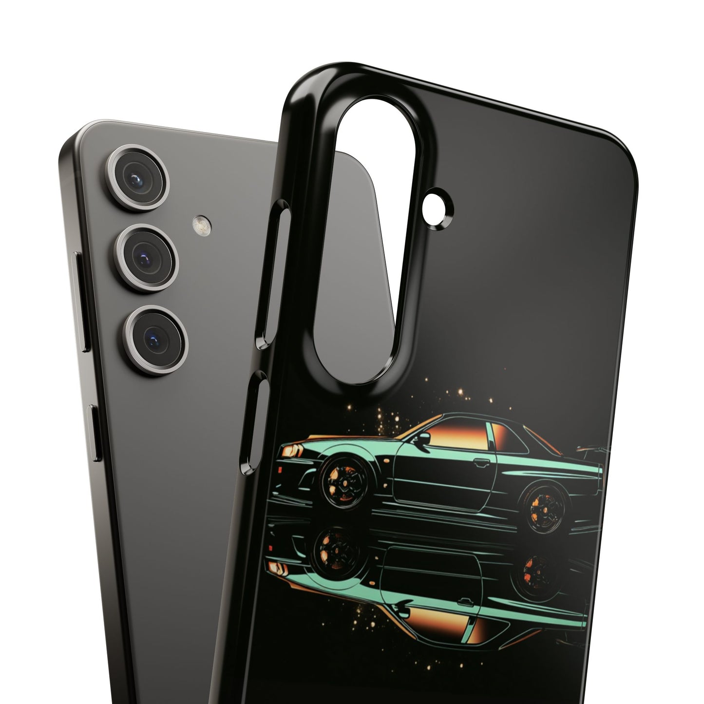 Green Skyleine R34 GTR Art Snap Case and Protective Phone Cover For iPhone and Samsung
