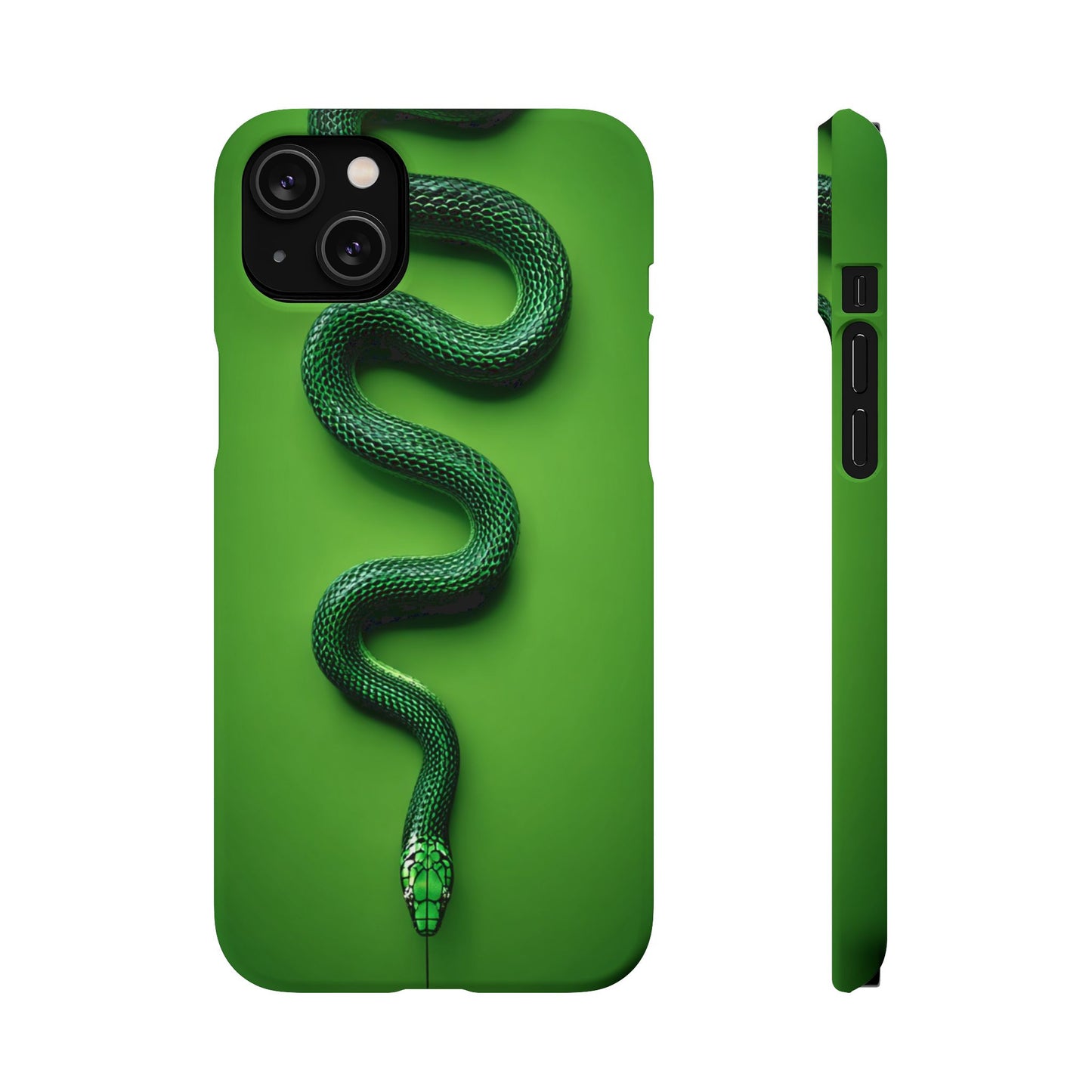 Green Snake Snap Case for iPhone, Stylish Phone Cover, Unique Gift, Trendy Accessory, Birthday, Nature Lover's Phone Case