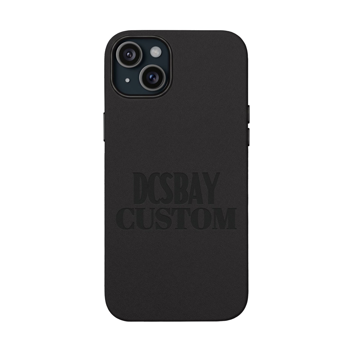 Engraved PU Leather Phone Case — Minimal Bear Silhouette