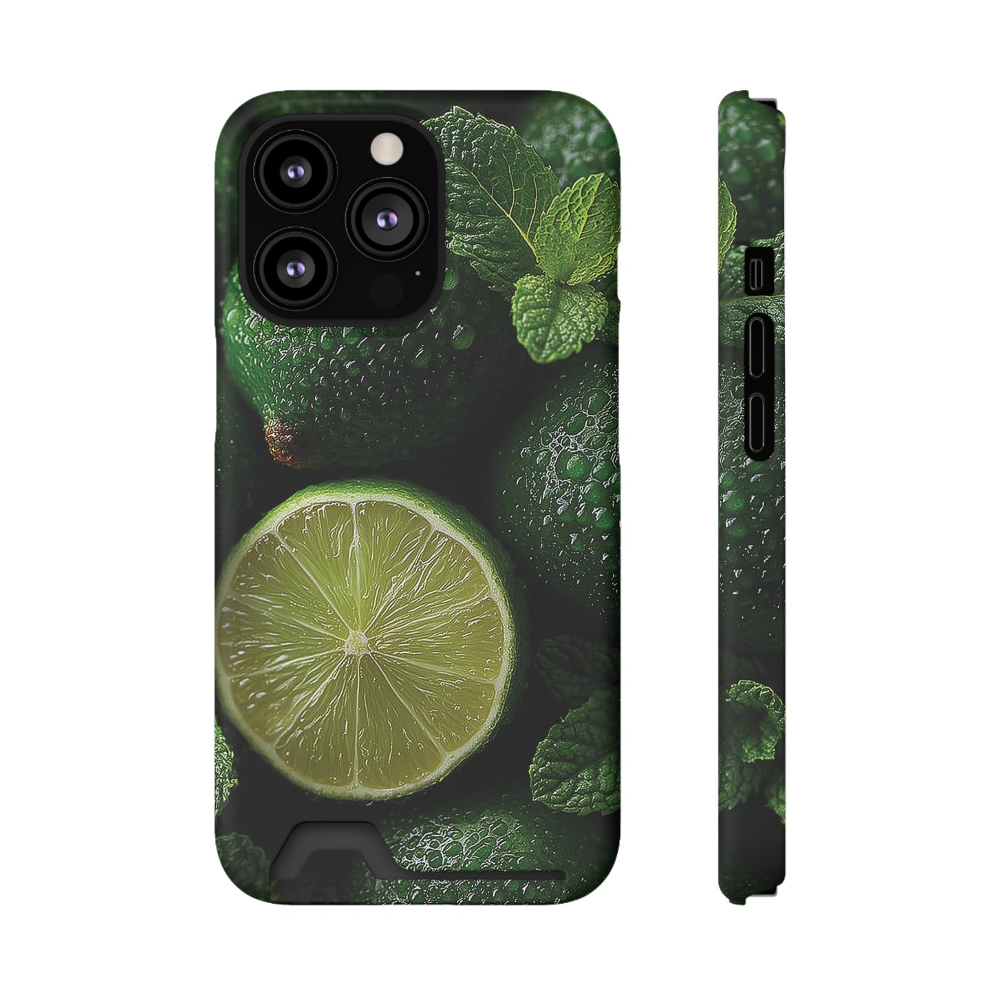 Fresh Lime Phone Case with Card Holder, Citrus Design, Perfect Gift for Summer, Stylish and Functional, Eco-friendly Accessories, [...]