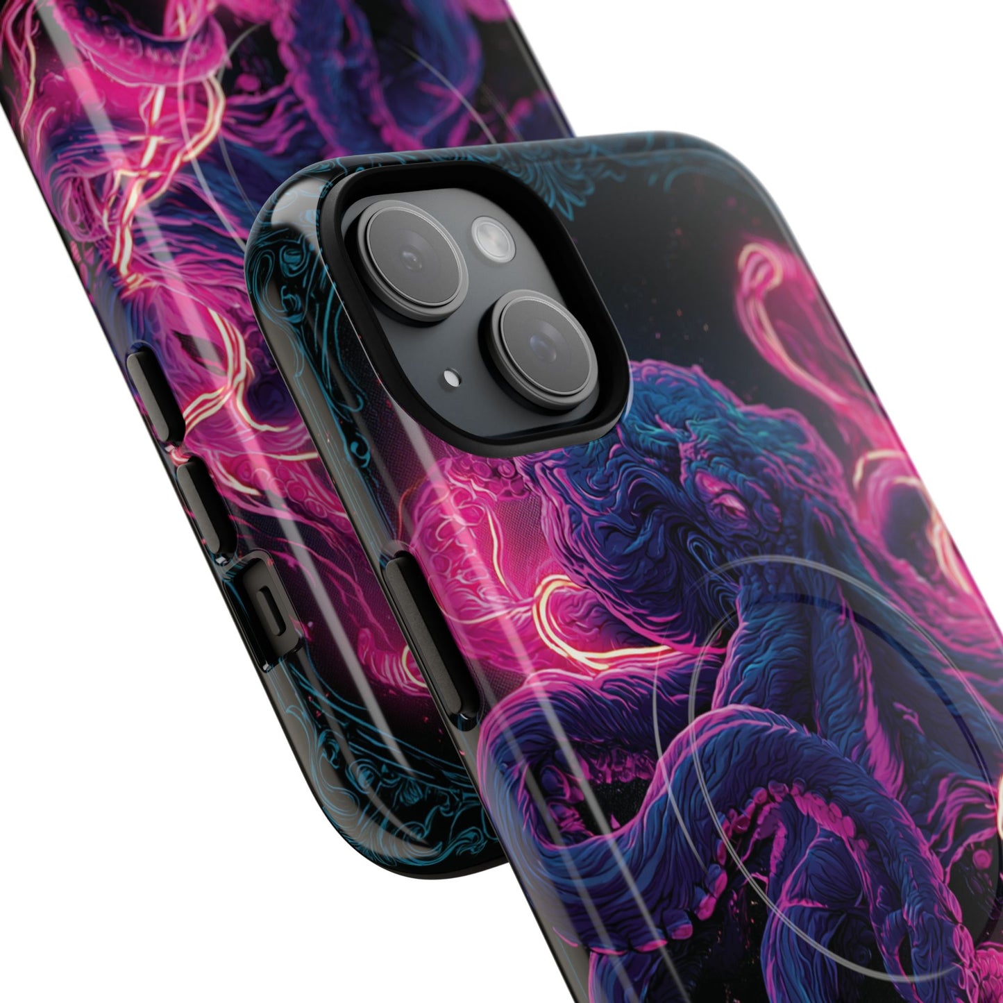 Neon Octopus Phone Case — Tough Magnetic Protective Cover
