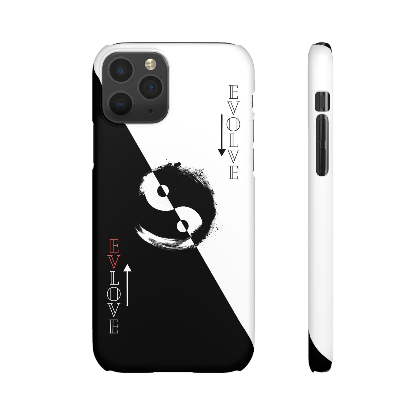 Yin Yang Evolve Black and White Snap Case Cover for iPhone and Samsung