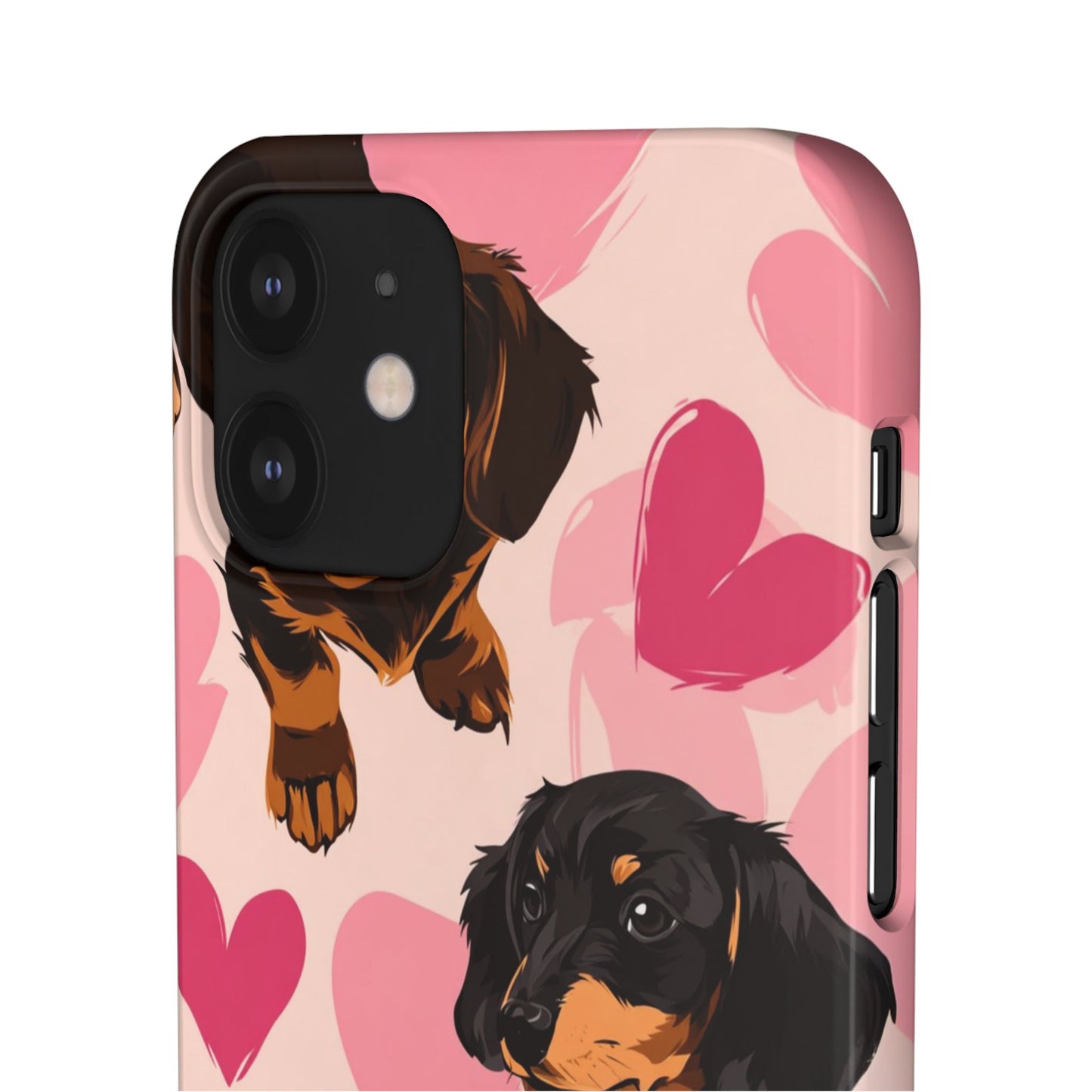 Pink Dachshund Love Phone Case for Iphone and Samsung Customistion and Free Shipping Avvialable