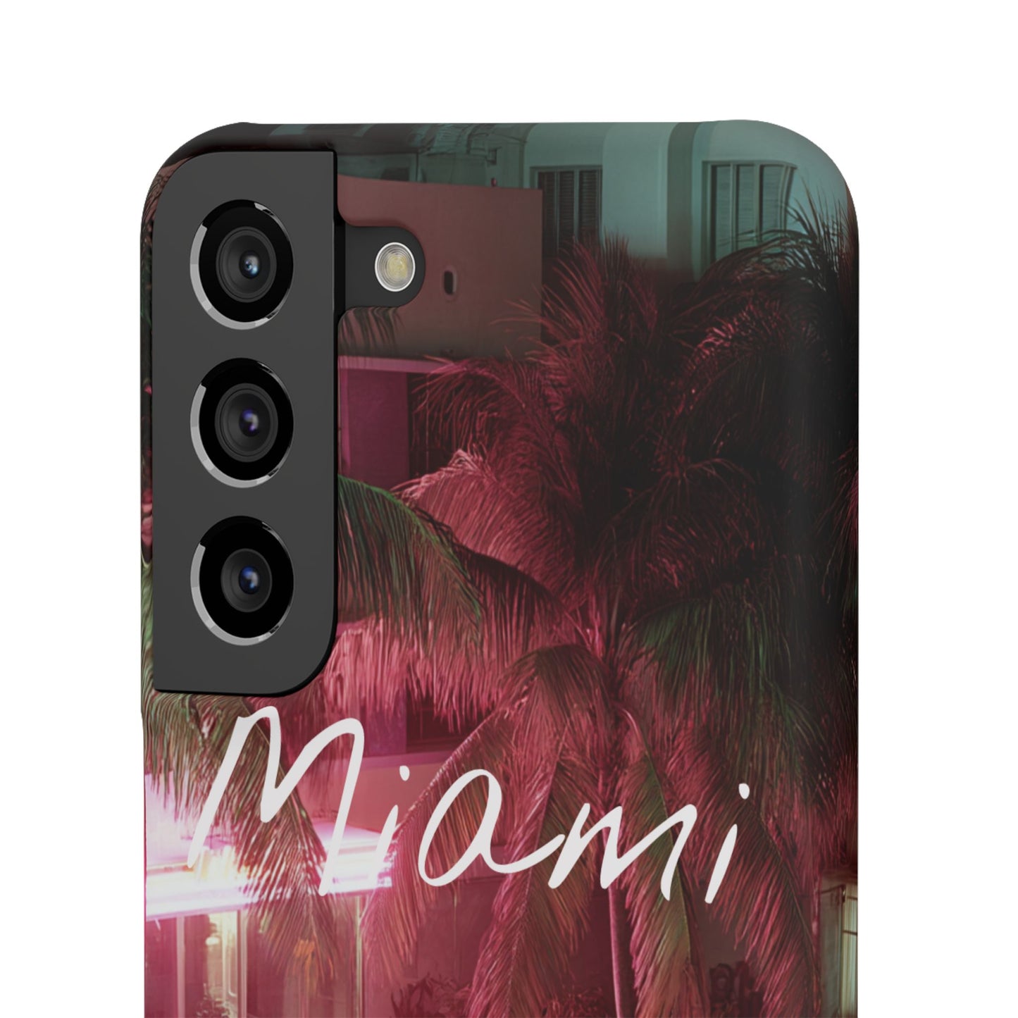 Miami Vibes Snap Case, Tropical Phone Cover, Summer Accessory, Gift for Travel Lovers, Neon Aesthetic, Beach-themed Tech